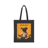Honor your vocation Pug Meditation Tote Bag – "Hello, I’m Pugging" Canvas Grocery Tote