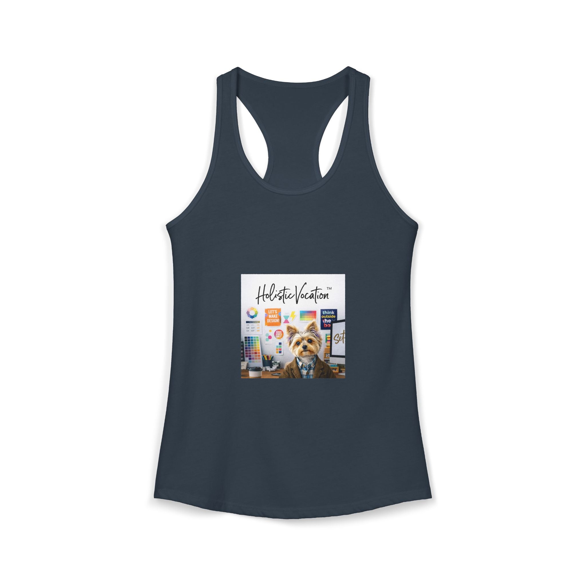 Honor your vocation Beach Dog Graphic Women's Ideal Racerback Tank