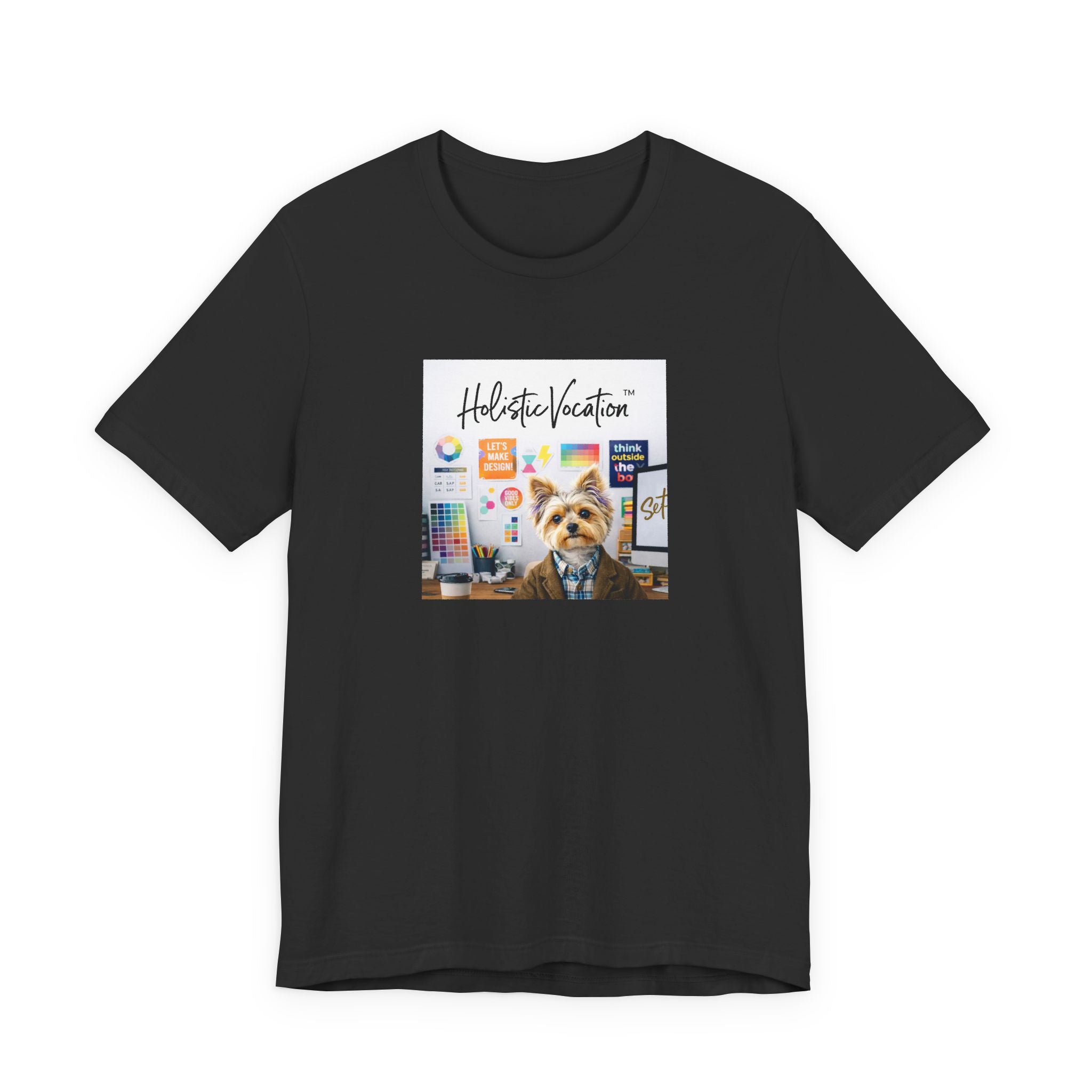 Honor your vocation Yoga Dog T-Shirt – Cute Office Pup Graphic Tee