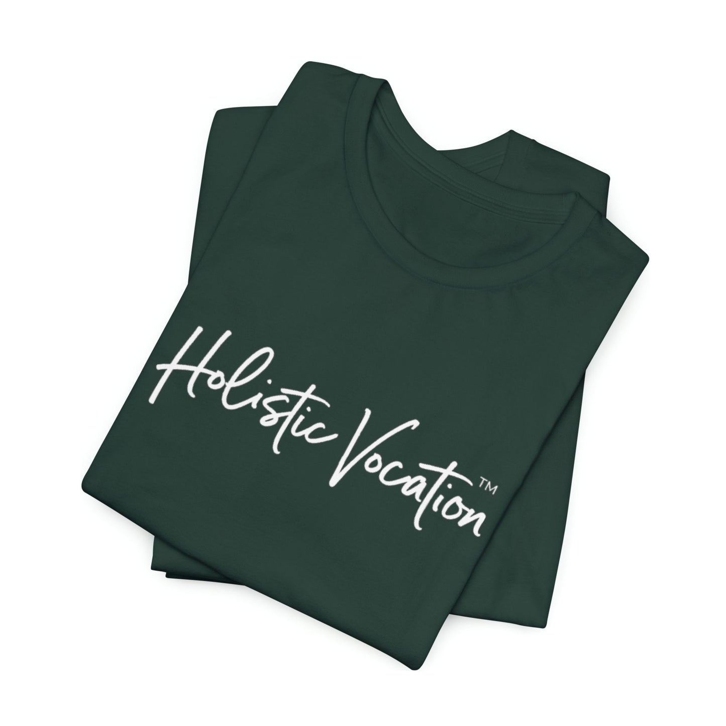 Holistic Vocation Tee — Minimal Script Spiritual Wellness T‑Shirt