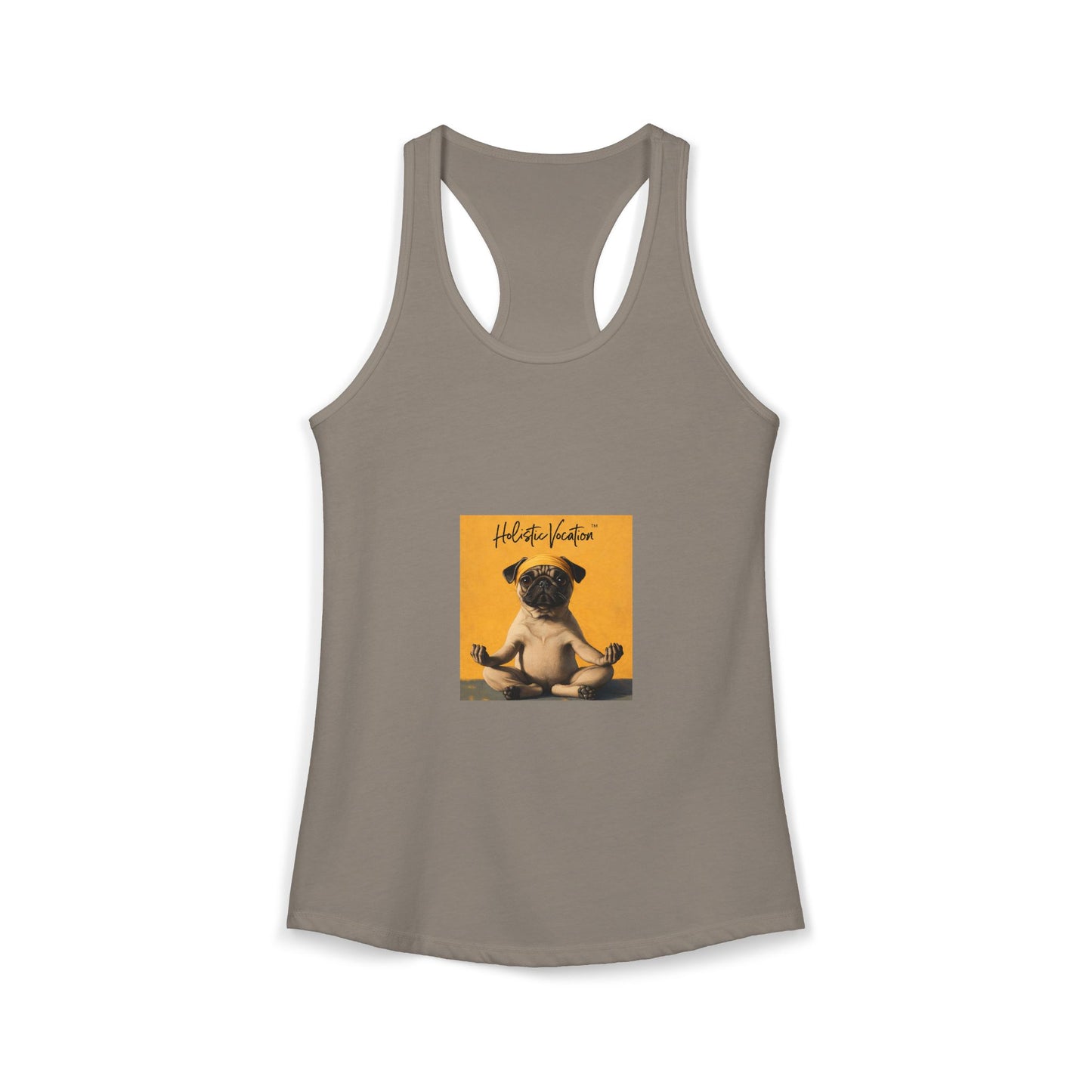Honor your vocation Cute Pug Yoga Graphic Women's Ideal Racerback Tank