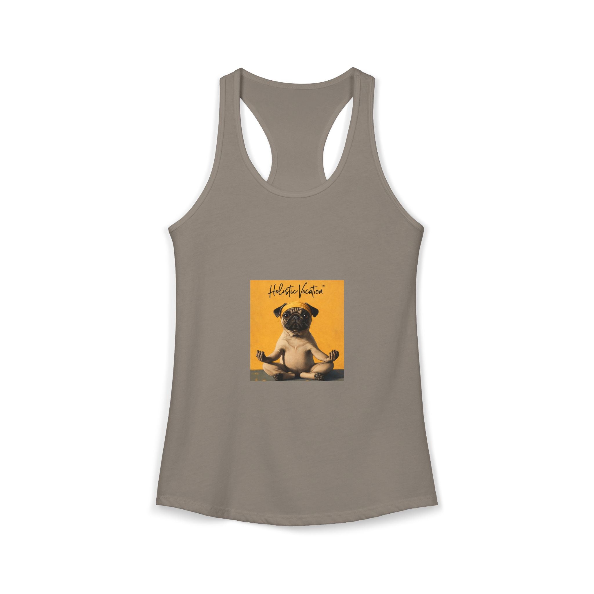 Honor your vocation Cute Pug Yoga Graphic Women's Ideal Racerback Tank