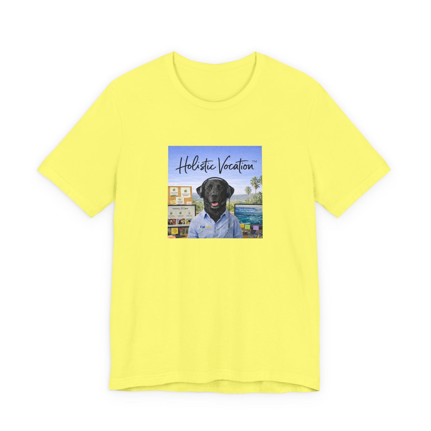 Holistic Vocation T-Shirt — Black Labrador Beach Portrait Tee