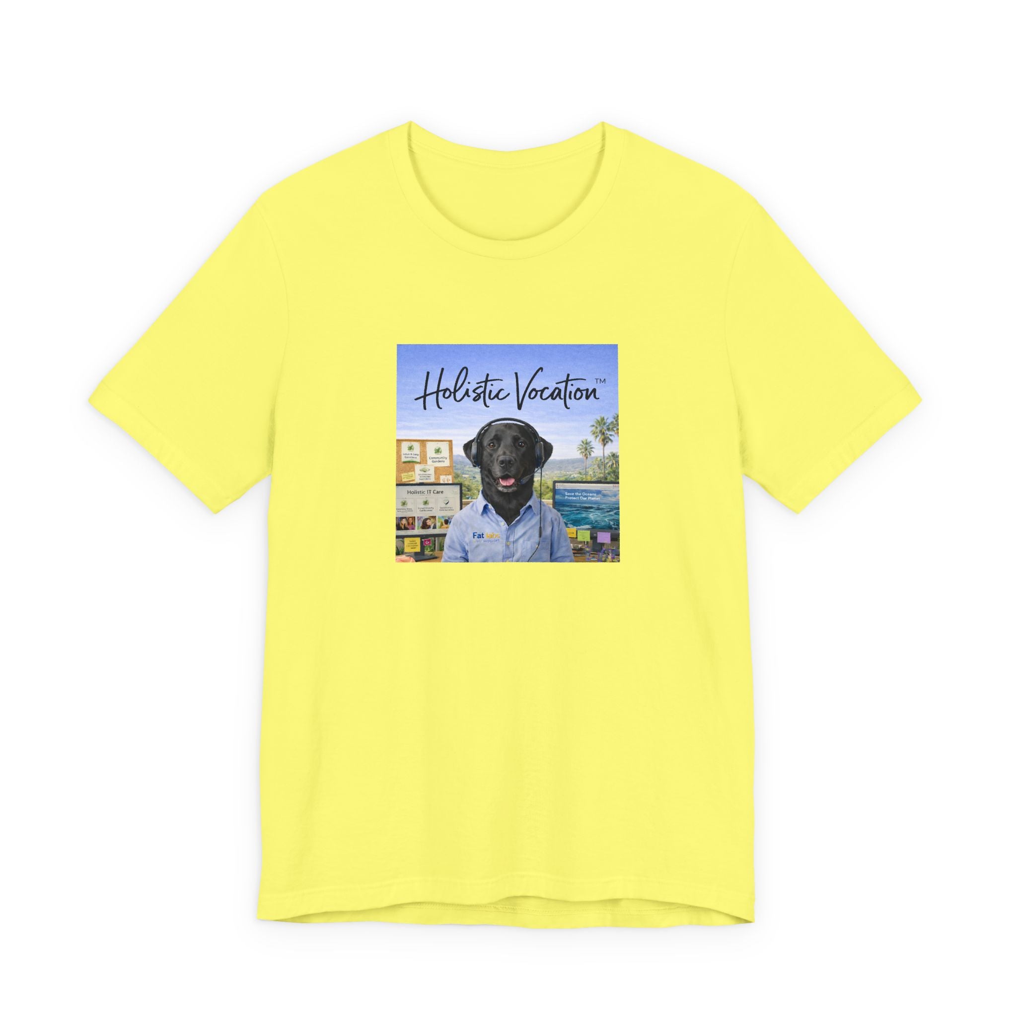 Holistic Vocation T-Shirt — Black Labrador Beach Portrait Tee