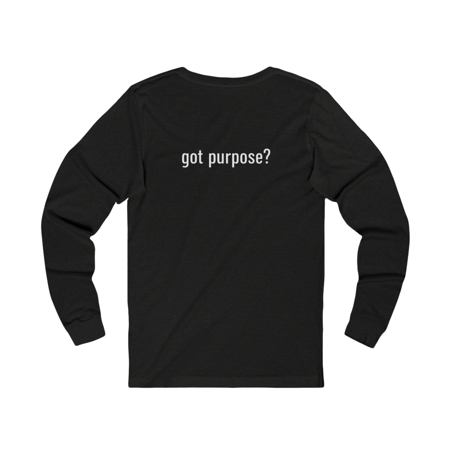 Holistic Vocation Long Sleeve Tee — “got purpose?” Wellness Shirt - White Design