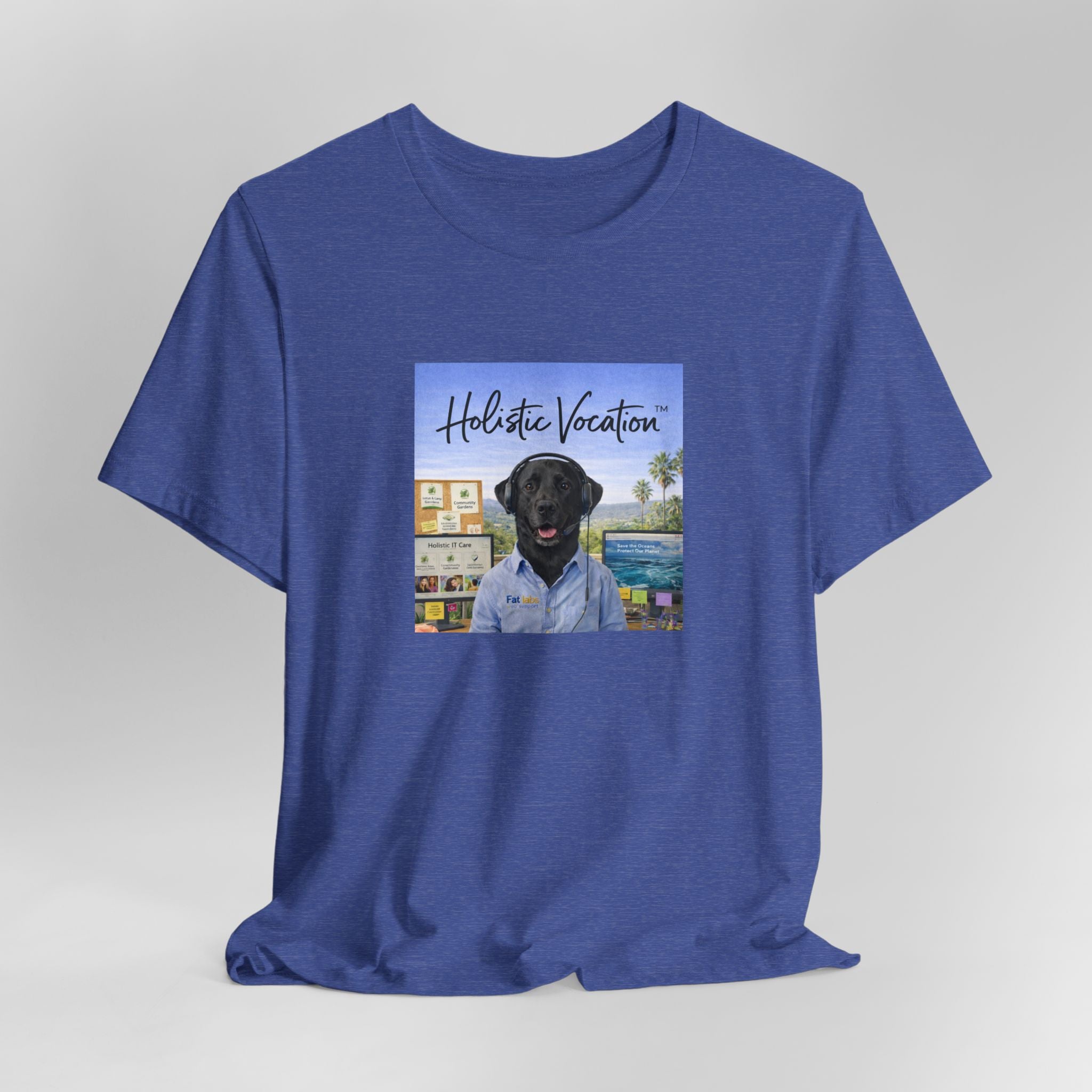 Holistic Vocation T-Shirt — Black Labrador Beach Portrait Tee