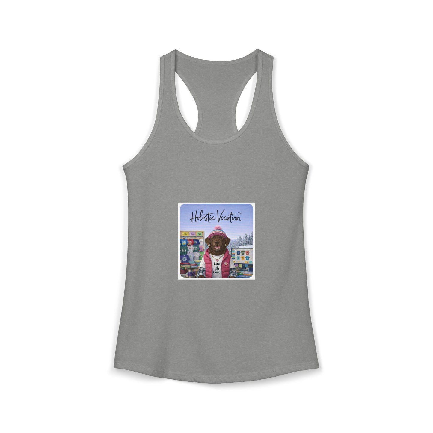 Honor your vocation Retro Dog Graphic Women's Ideal Racerback Tank