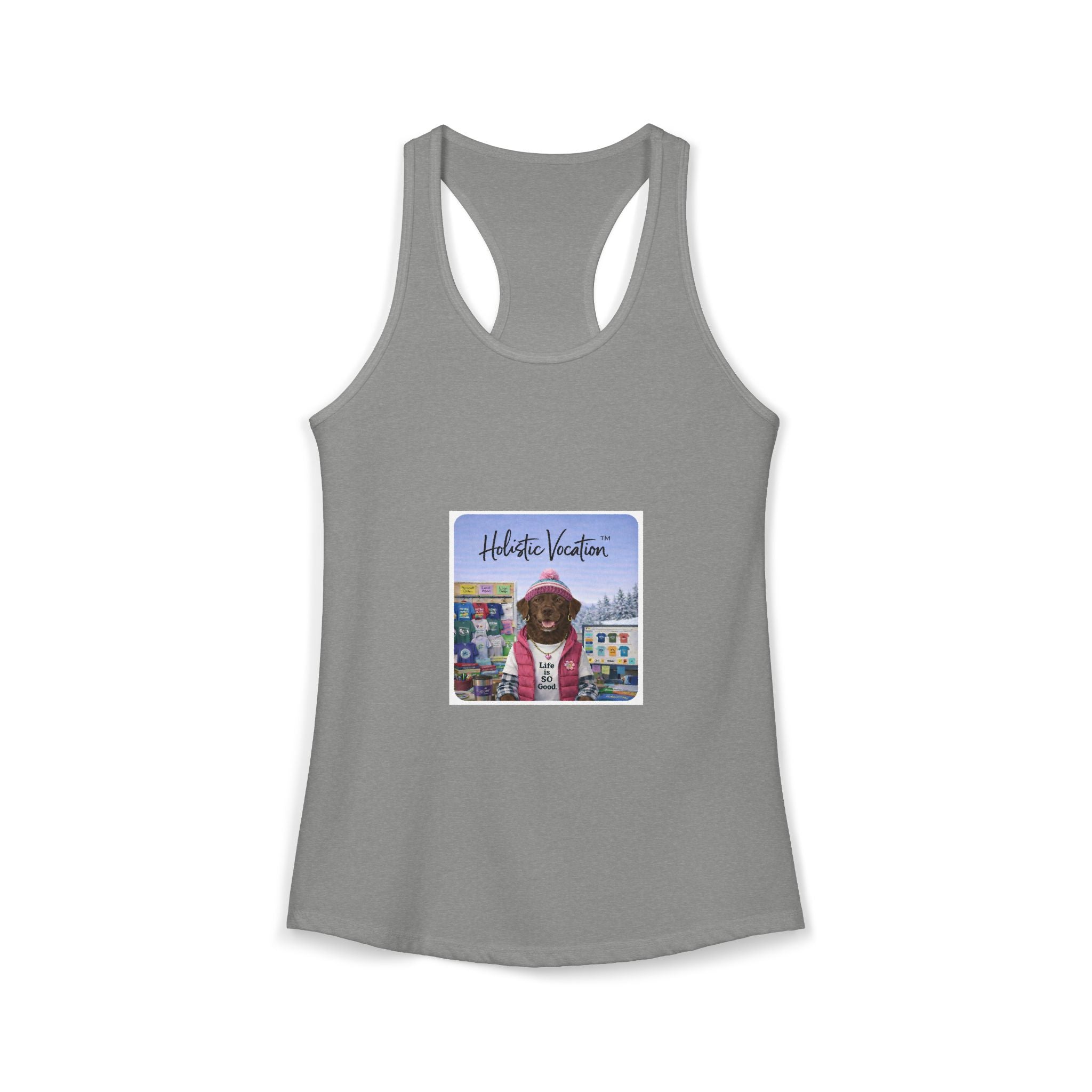 Honor your vocation Retro Dog Graphic Women's Ideal Racerback Tank
