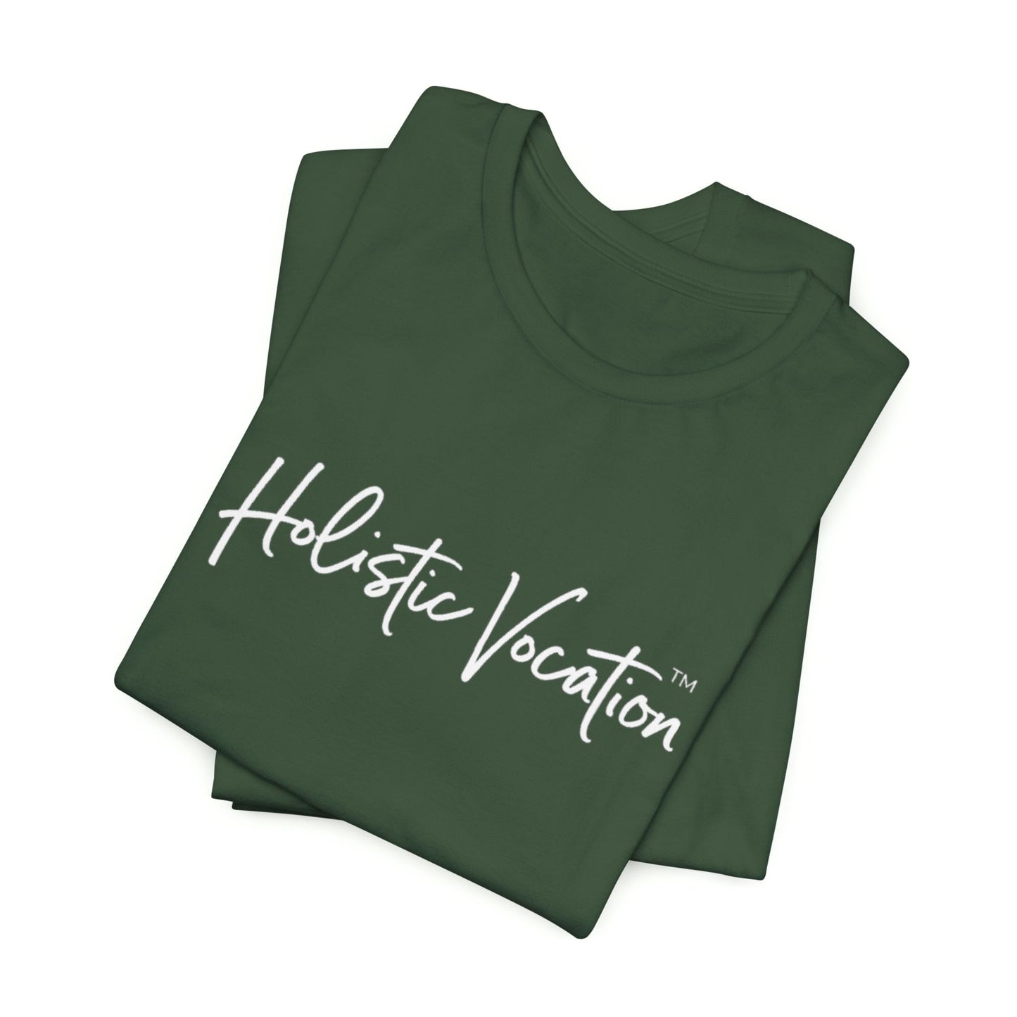 Holistic Vocation Tee — Minimal Script Spiritual Wellness T‑Shirt