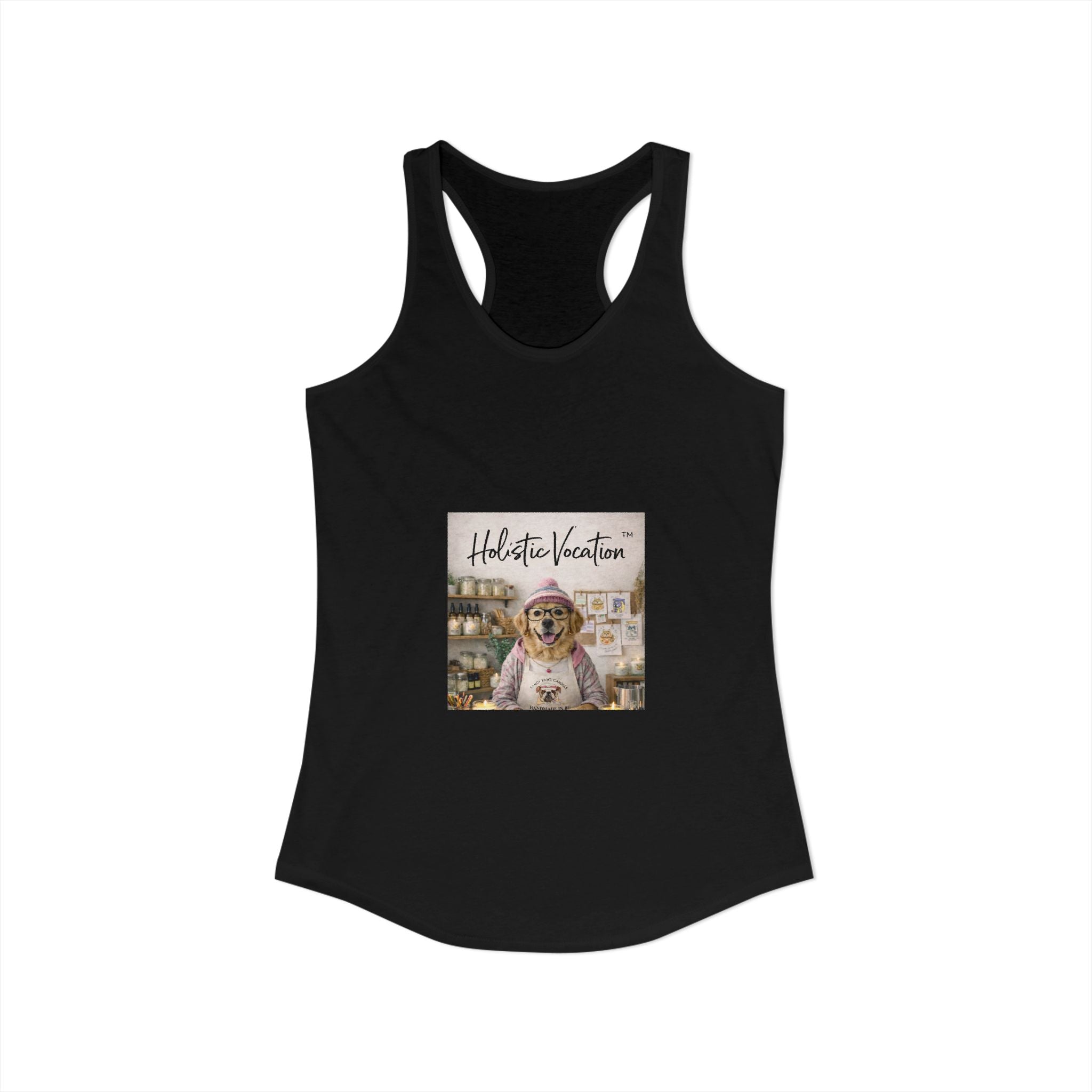 Honor your vocation Cute Puppy Baker Graphic Women's Ideal Racerback Tank
