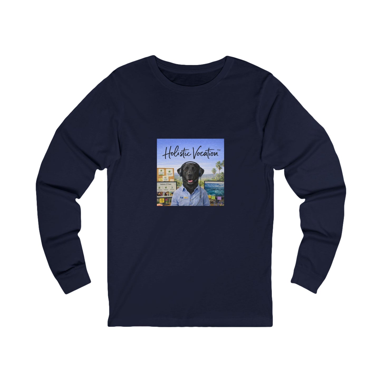 Honor your vocation Long Sleeve Tee — Scenic Dog Portrait Beach Shirt