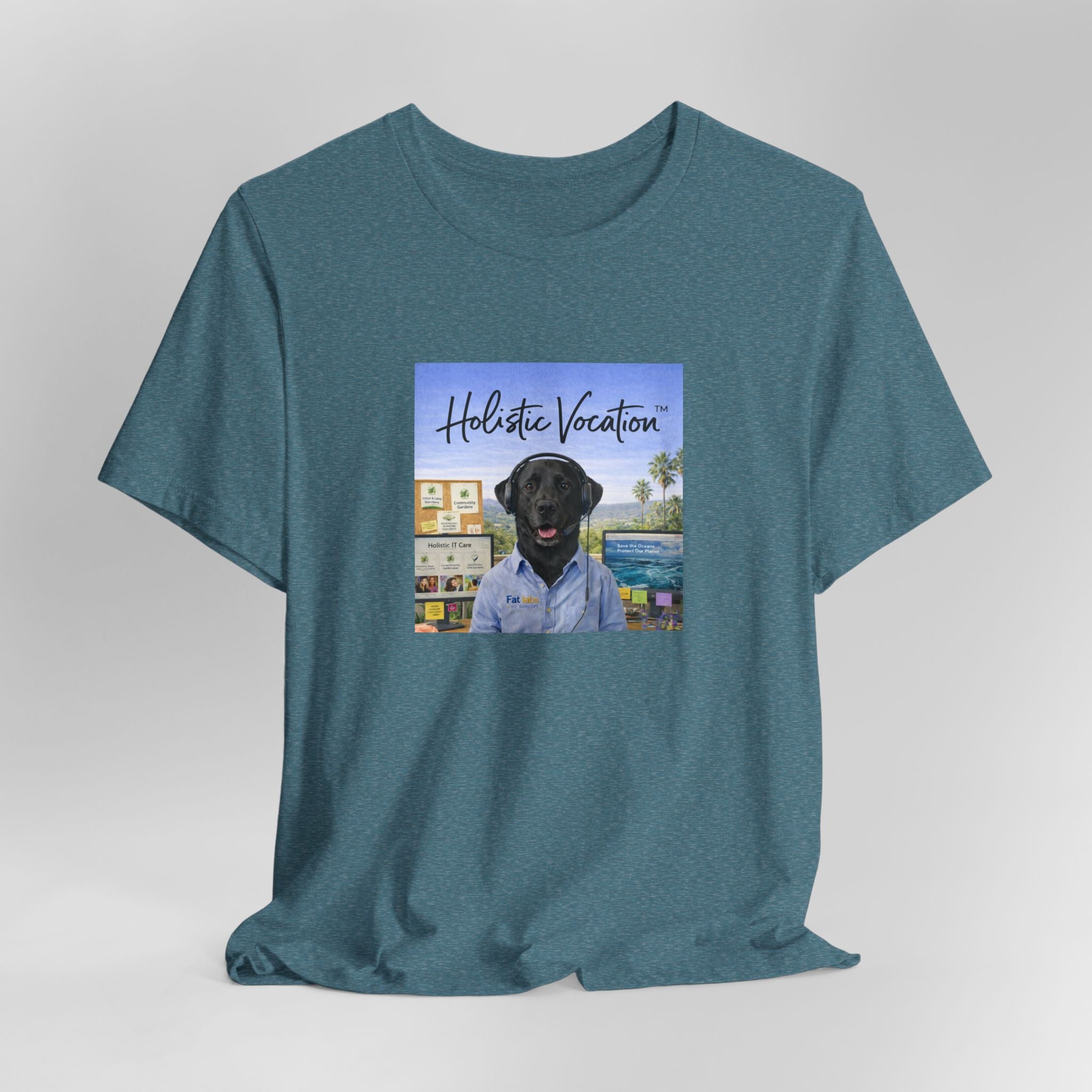 Holistic Vocation T-Shirt — Black Labrador Beach Portrait Tee