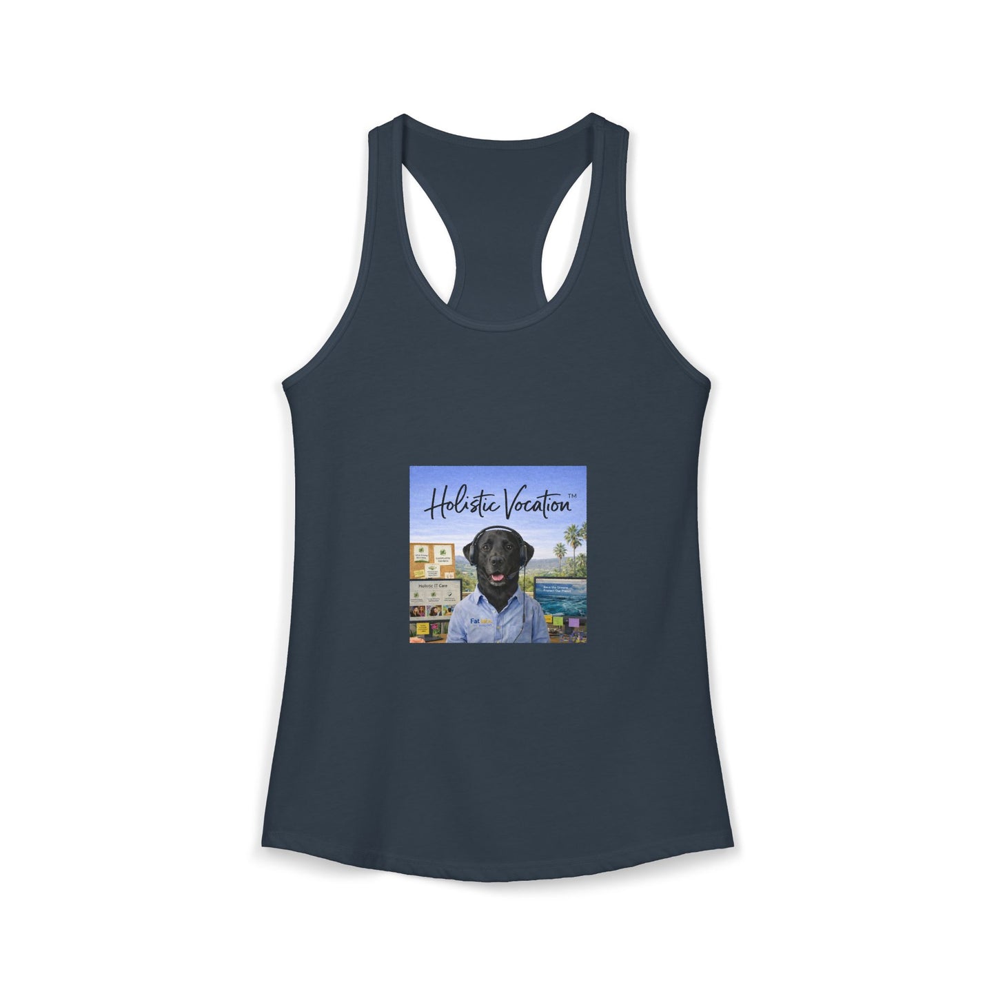 Honor your vocation Dog Portrait Graphic Women's Ideal Racerback Tank