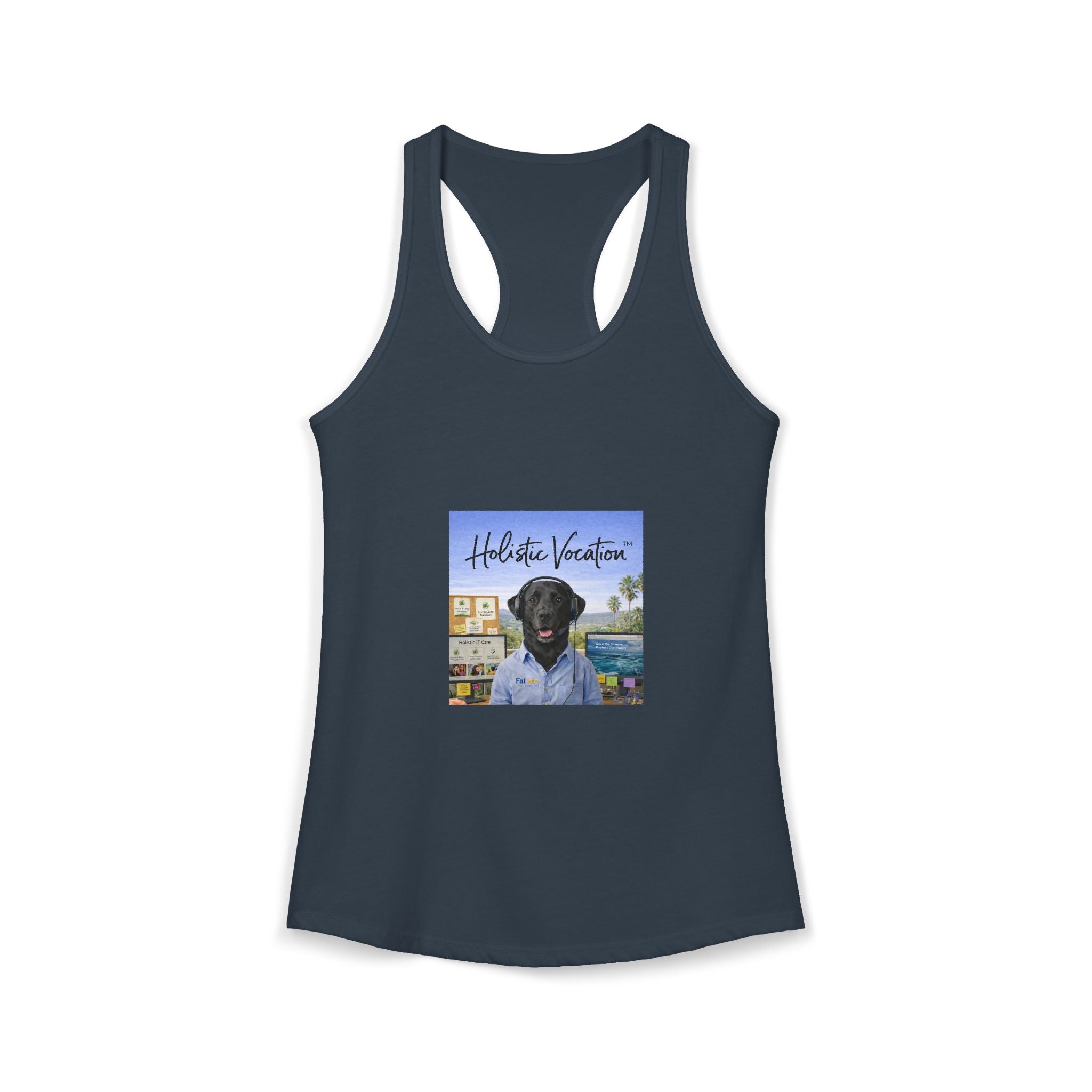 Honor your vocation Dog Portrait Graphic Women's Ideal Racerback Tank