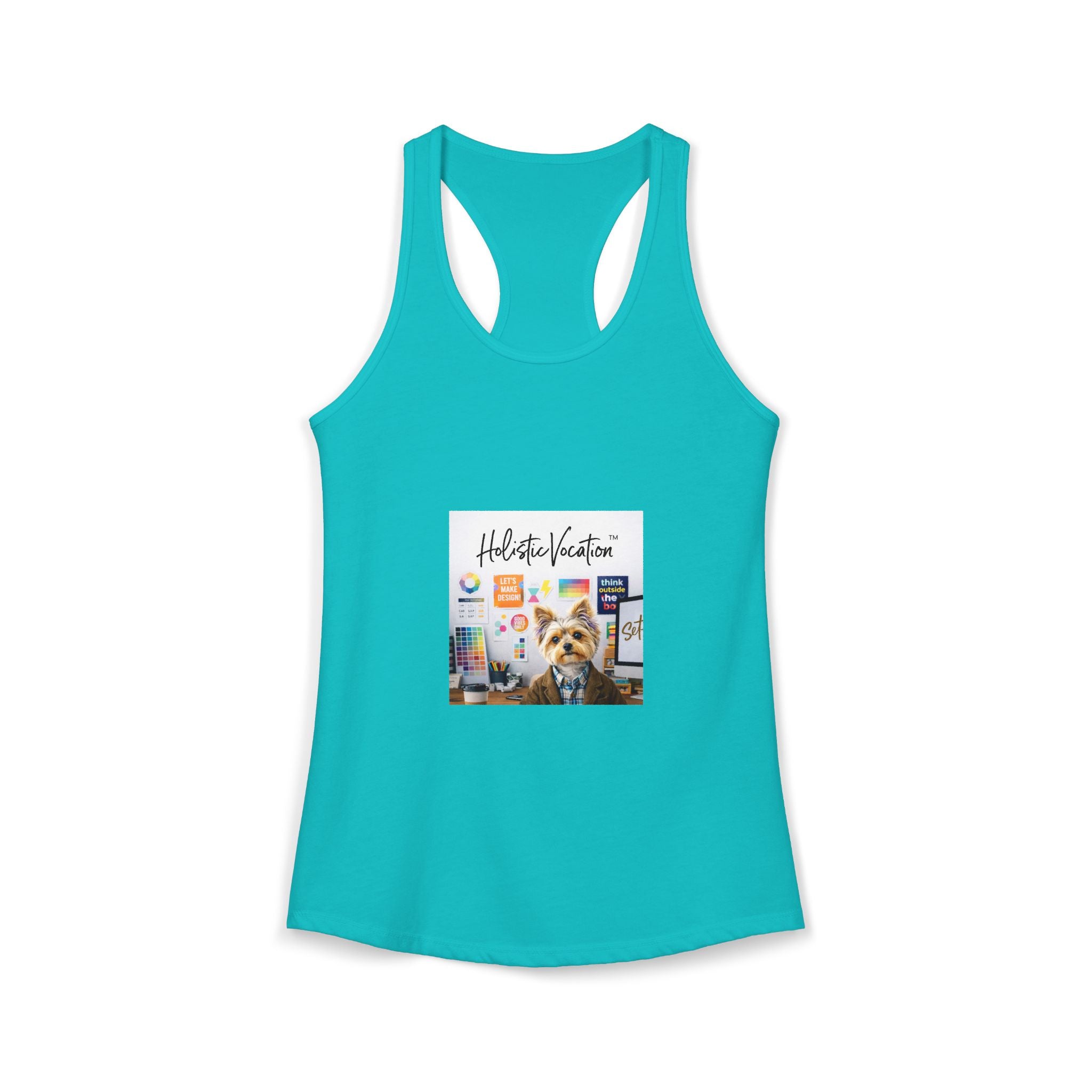 Honor your vocation Beach Dog Graphic Women's Ideal Racerback Tank
