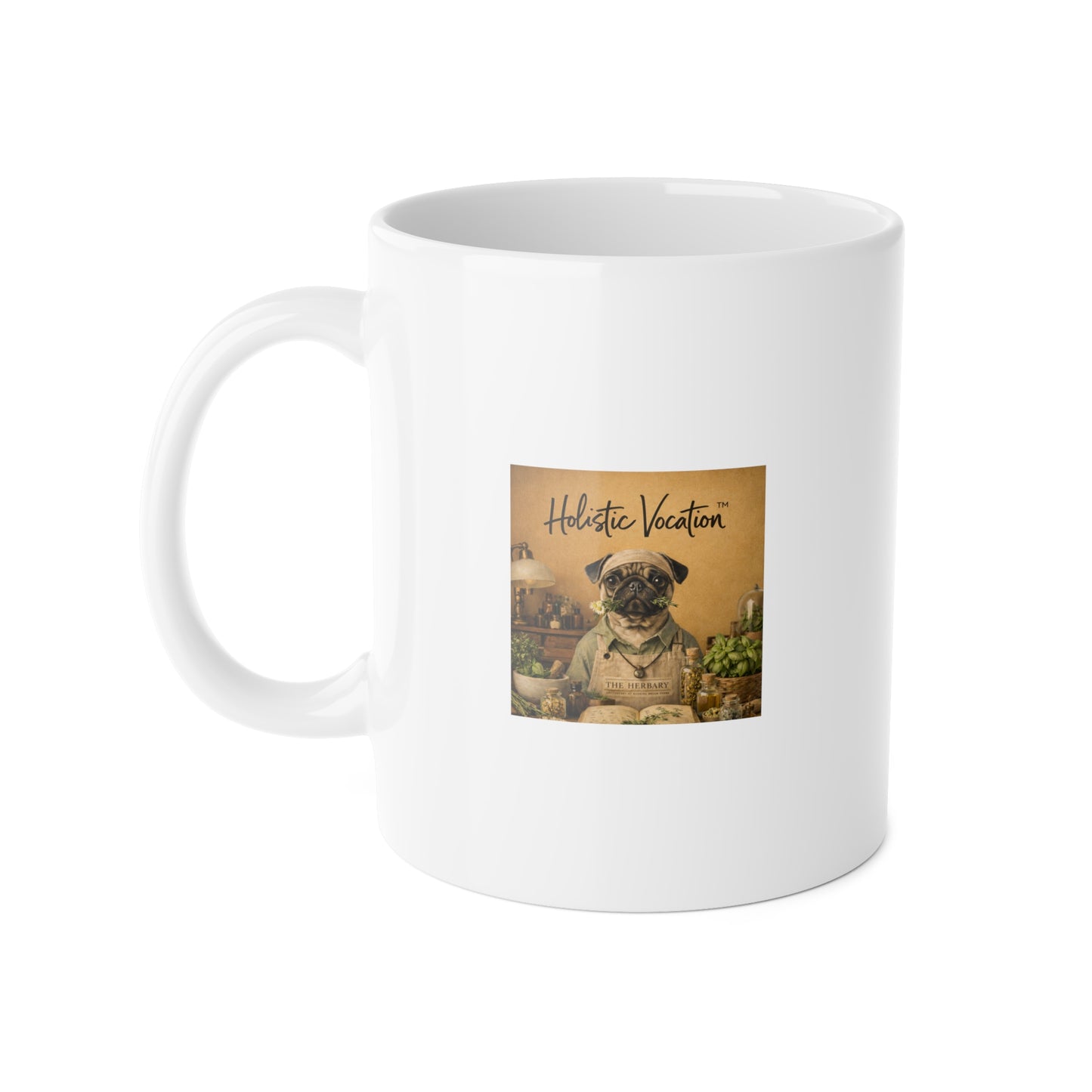 Honor your vocation Pug Ceramic Mug — Cute Dog Coffee Cup, Funny Pet Lover Gift