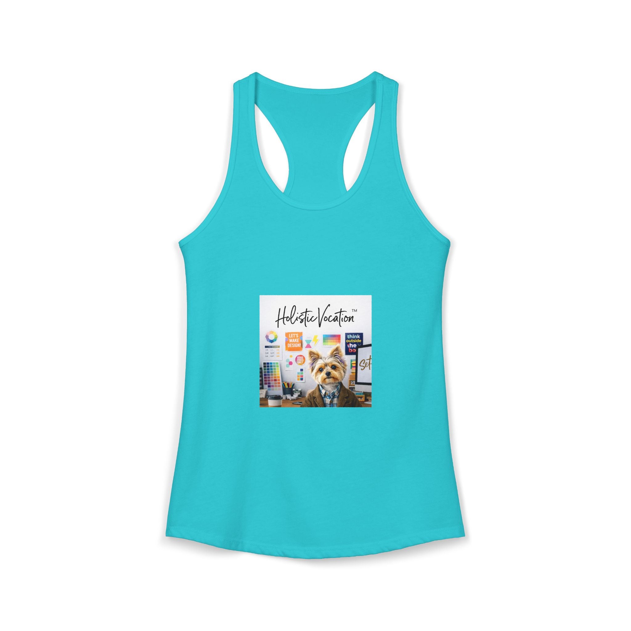 Honor your vocation Beach Dog Graphic Women's Ideal Racerback Tank