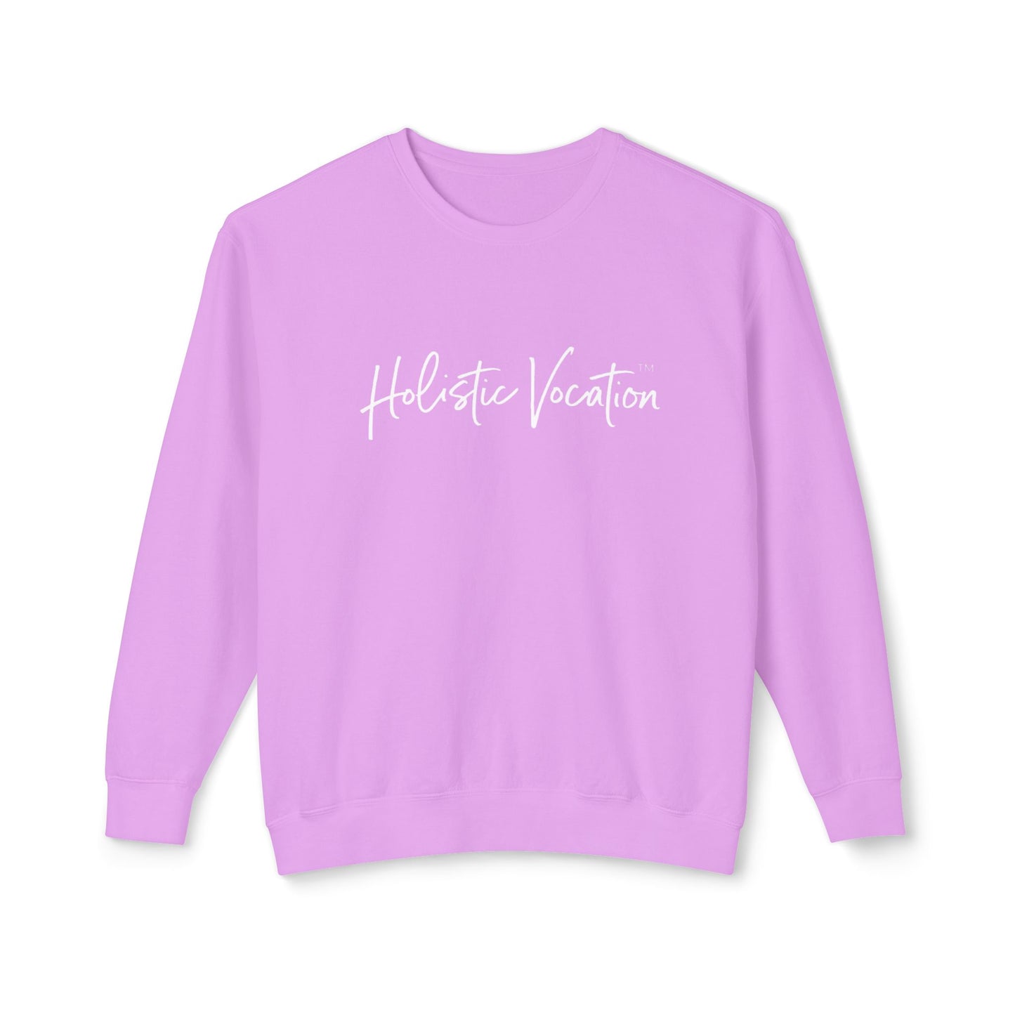 Crewneck Sweatshirt — 'Holistic Vocation' Front + 'got purpose?' Back Minimal Motivational Pullover