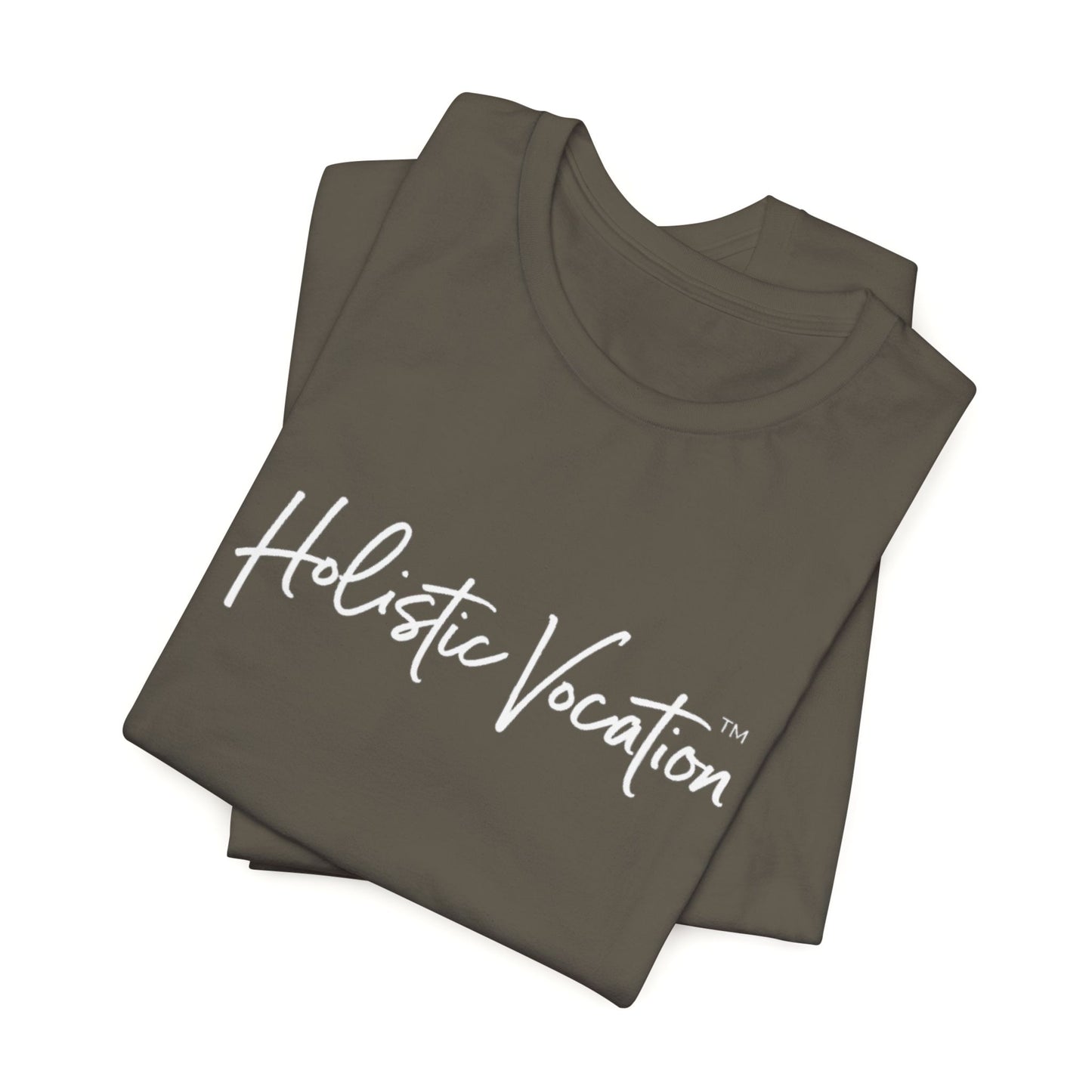 Holistic Vocation Tee — Minimal Script Spiritual Wellness T‑Shirt