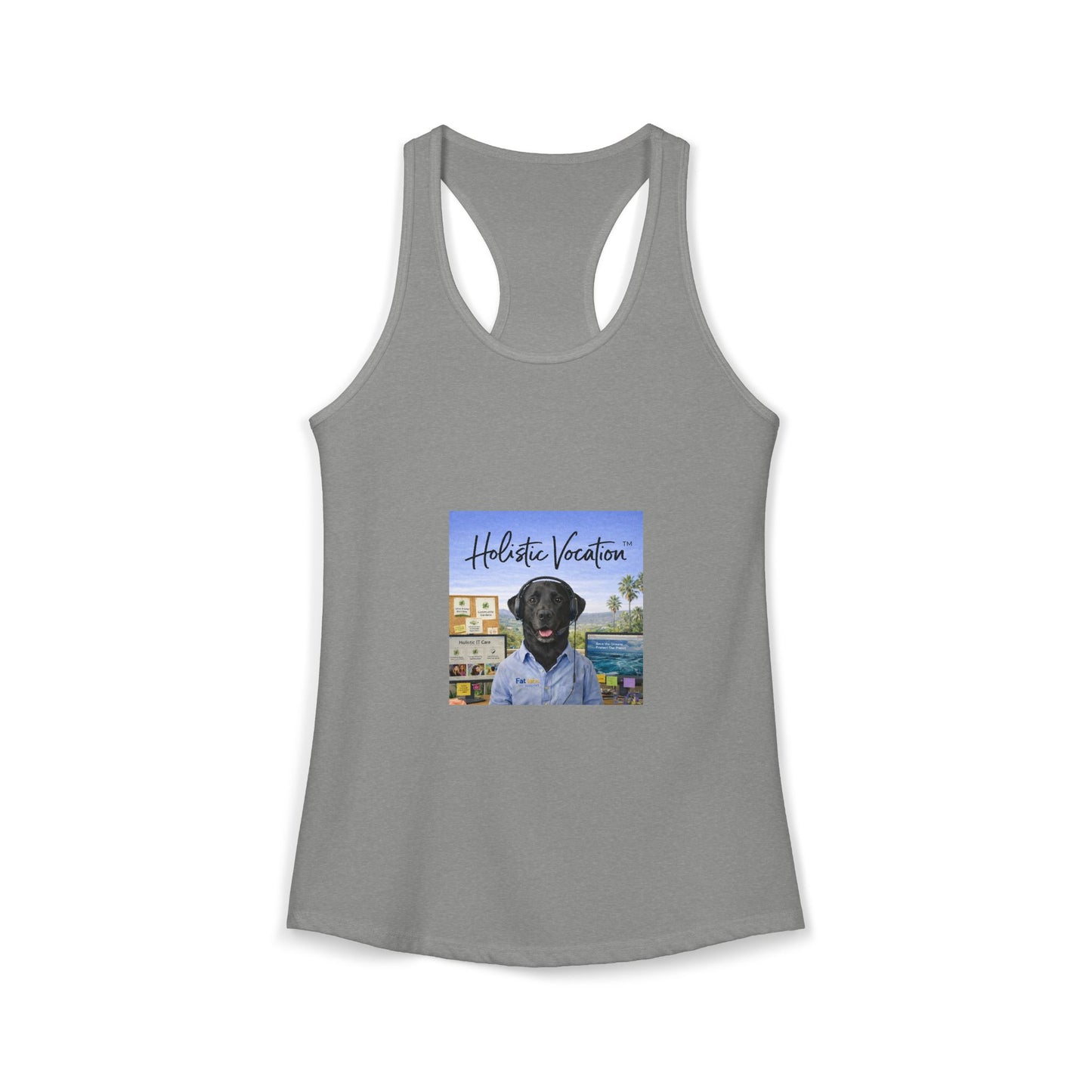 Honor your vocation Dog Portrait Graphic Women's Ideal Racerback Tank