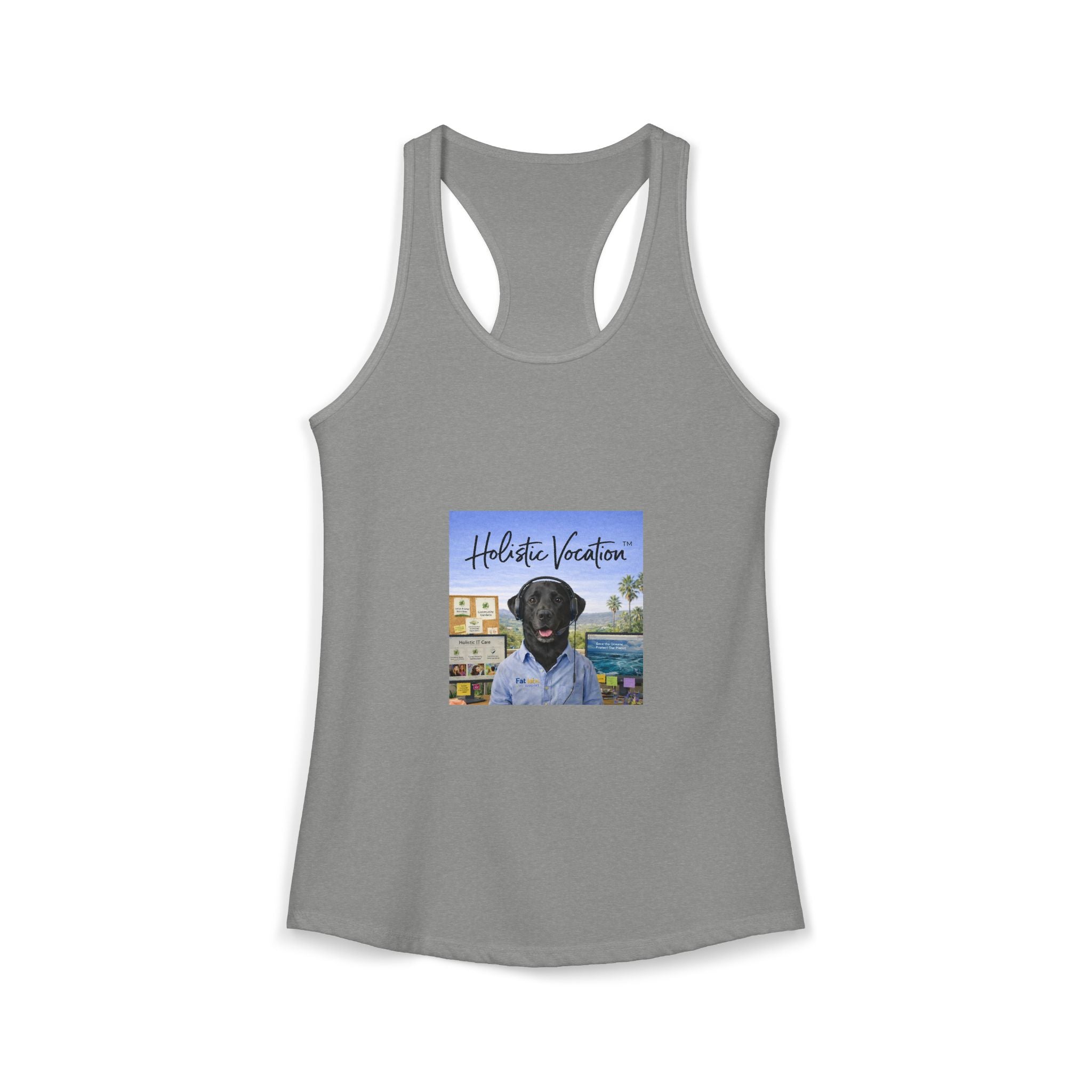 Honor your vocation Dog Portrait Graphic Women's Ideal Racerback Tank