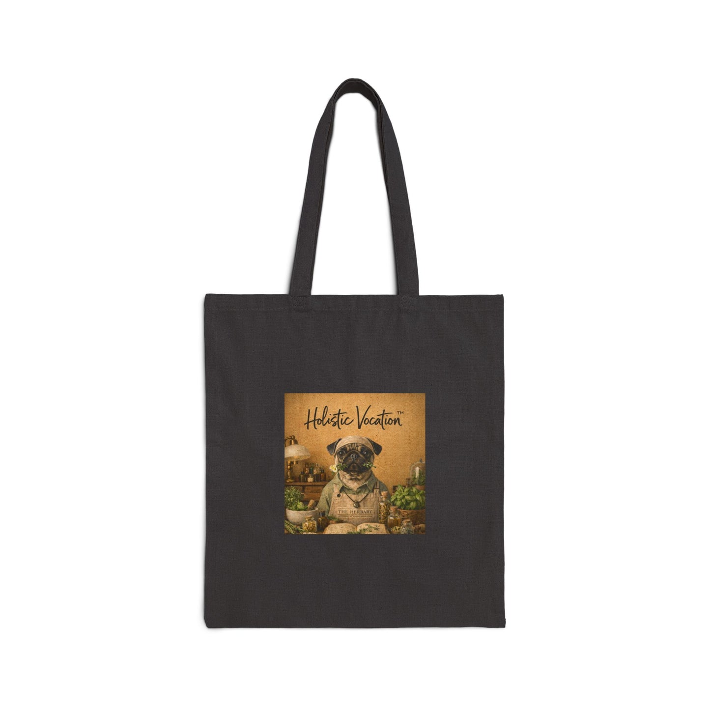 Honor your vocation Tote Bag — Pug Cotton Canvas Tote, Cute Travel Beach Market Bag