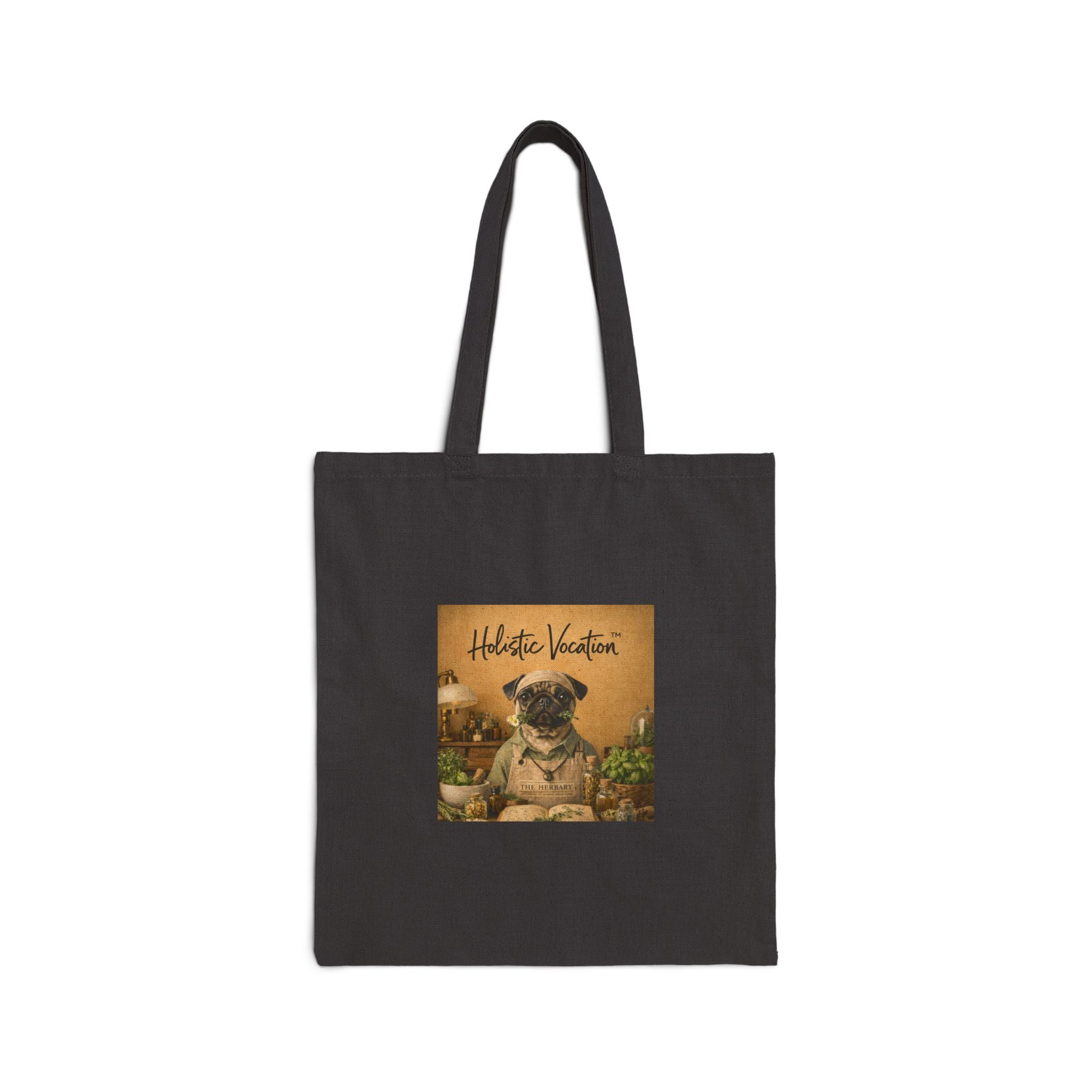 Honor your vocation Tote Bag — Pug Cotton Canvas Tote, Cute Travel Beach Market Bag