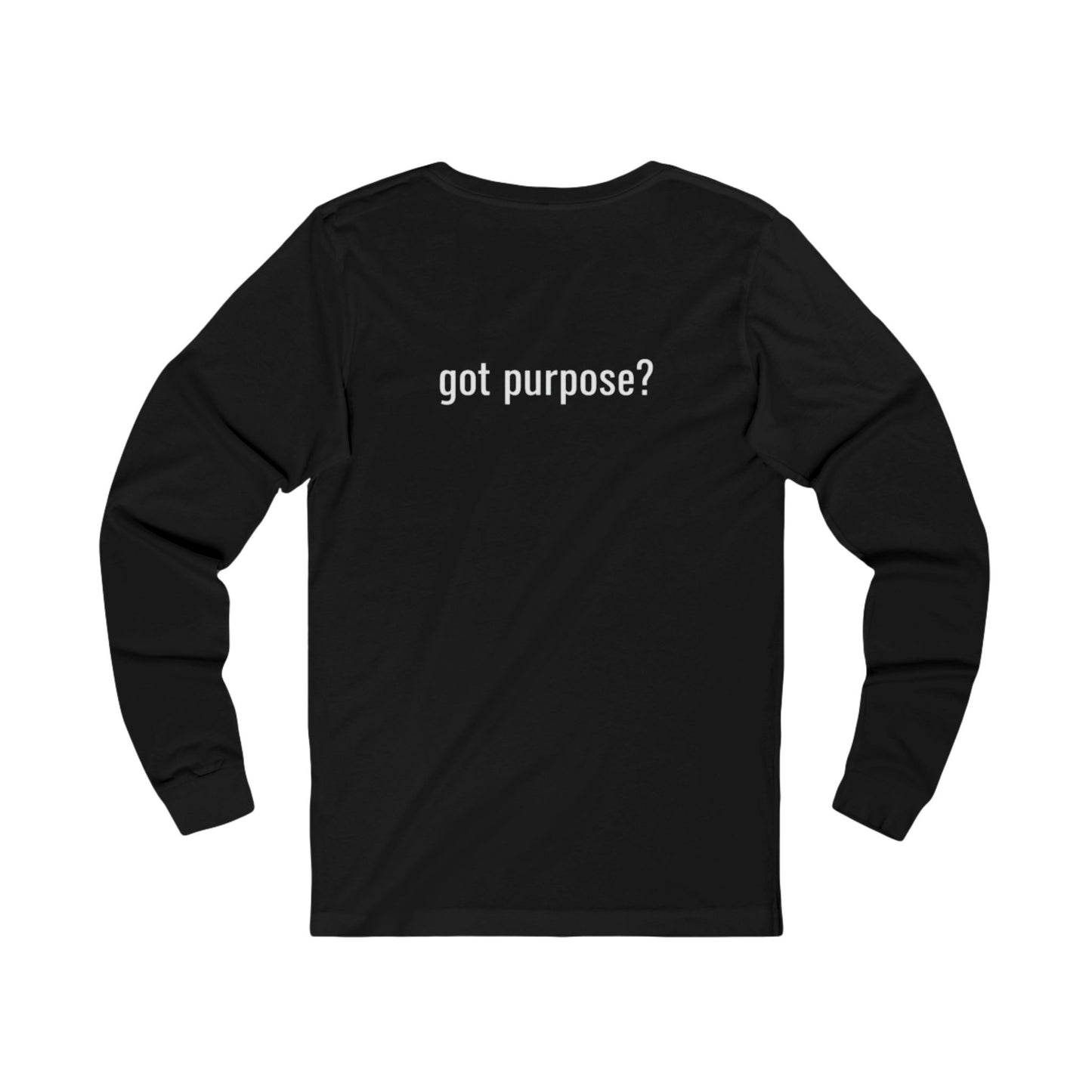 Holistic Vocation Long Sleeve Tee — “got purpose?” Wellness Shirt - White Design