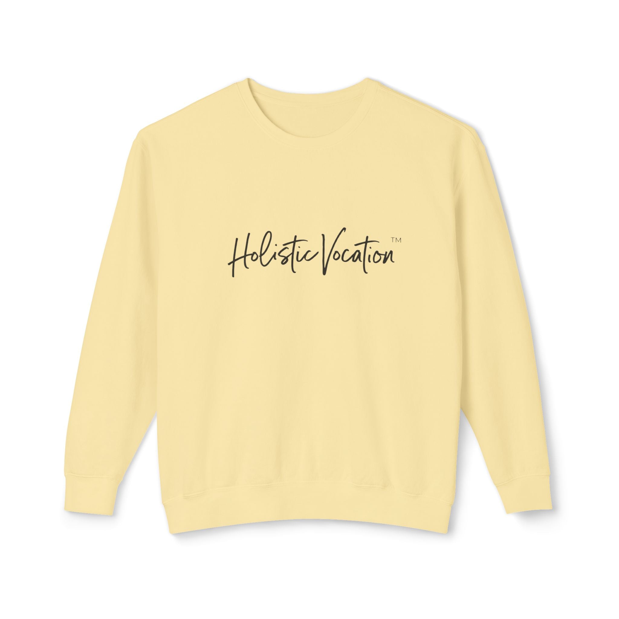Crewneck Sweatshirt — 'Holistic Vocation' Front + 'got purpose?' Back Minimal Motivational Pullover