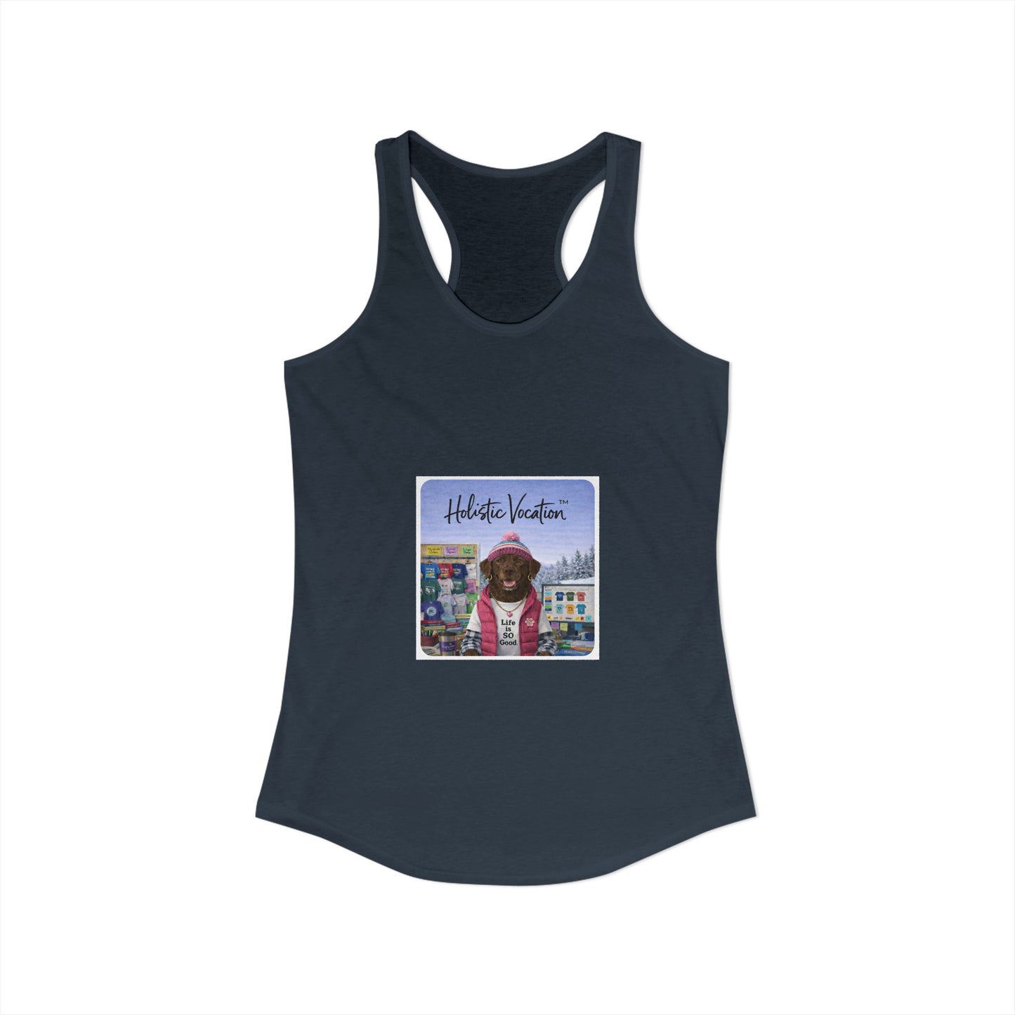 Honor your vocation Retro Dog Graphic Women's Ideal Racerback Tank