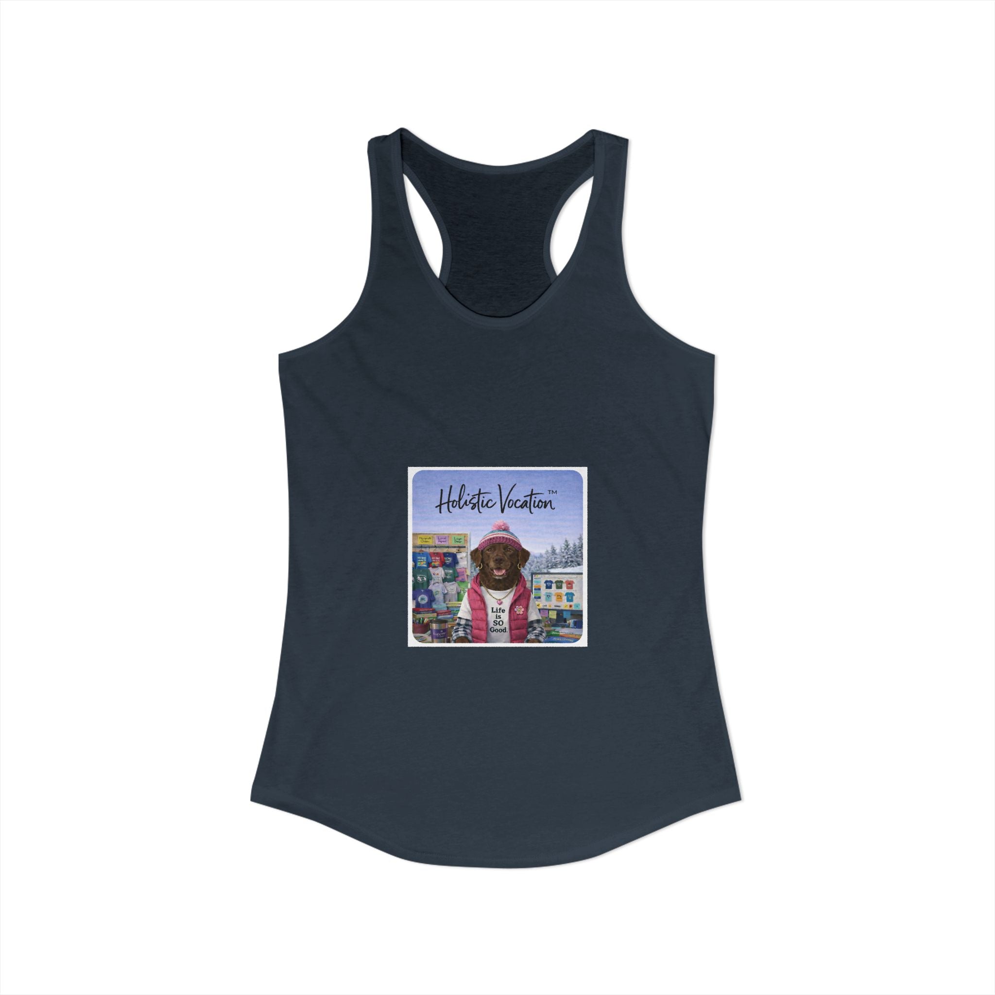 Honor your vocation Retro Dog Graphic Women's Ideal Racerback Tank