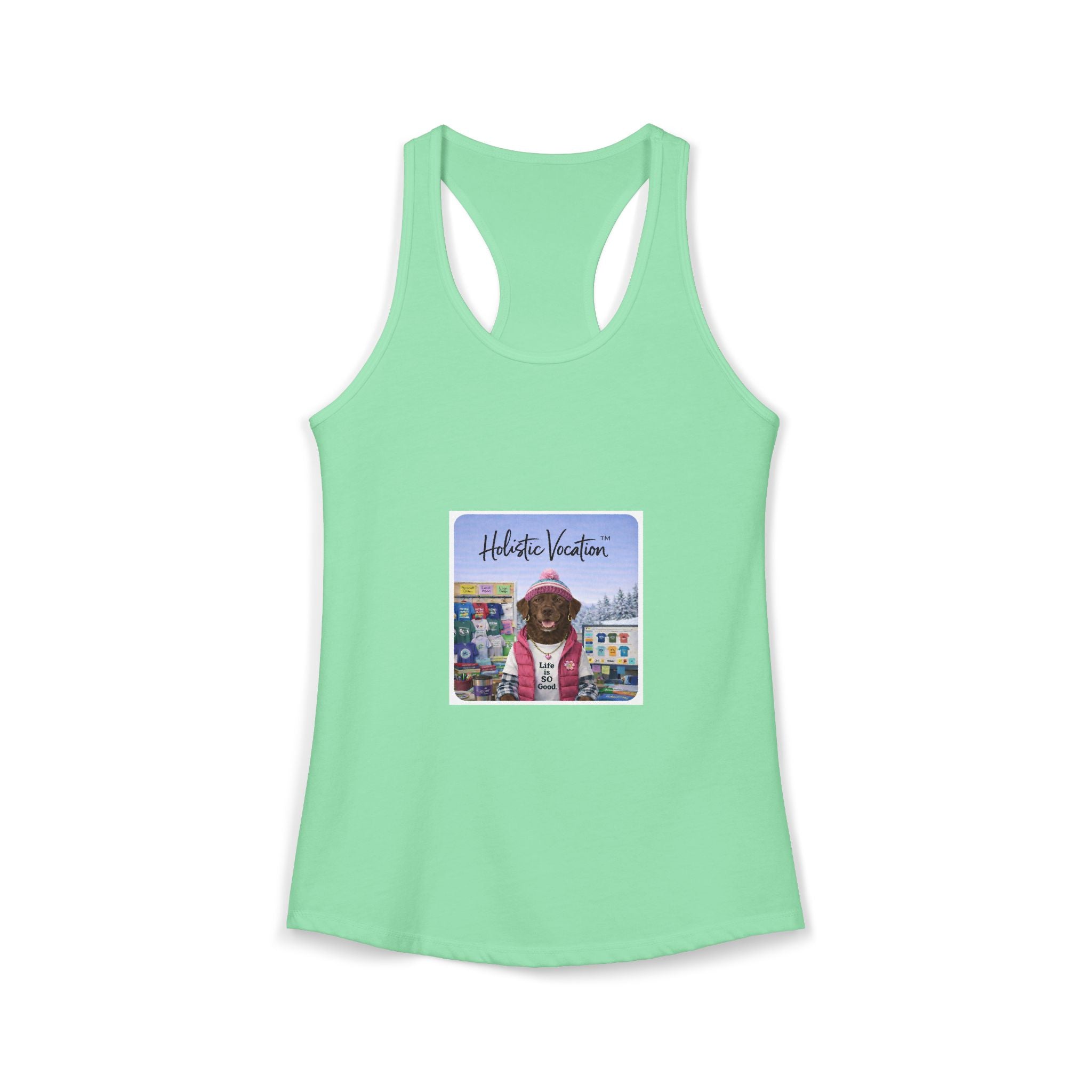 Honor your vocation Retro Dog Graphic Women's Ideal Racerback Tank