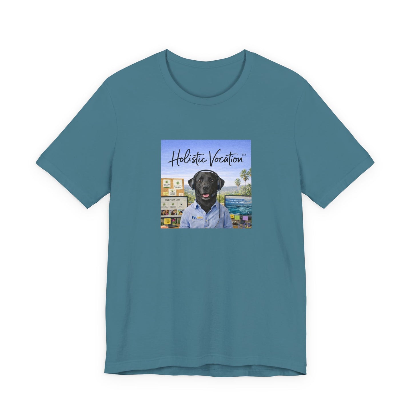 Holistic Vocation T-Shirt — Black Labrador Beach Portrait Tee