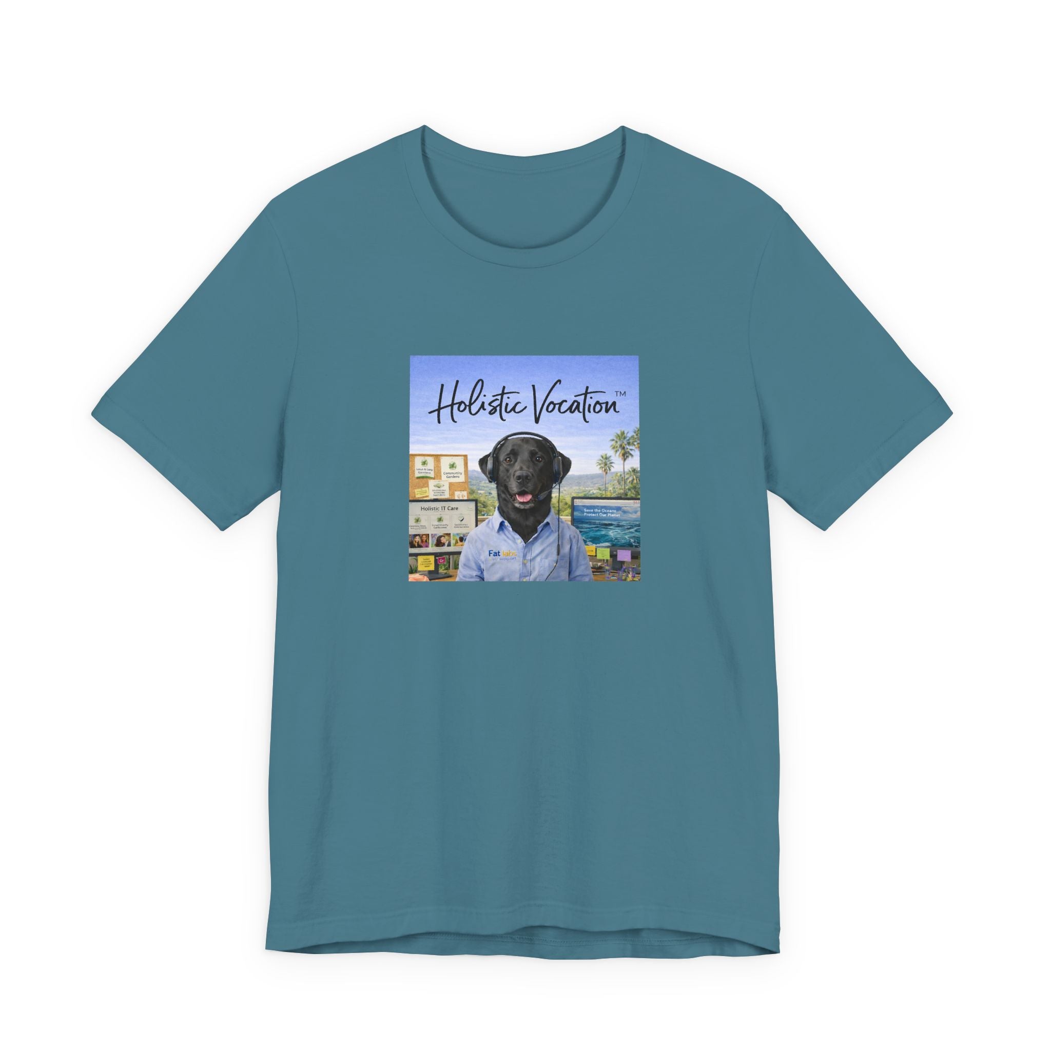 Holistic Vocation T-Shirt — Black Labrador Beach Portrait Tee