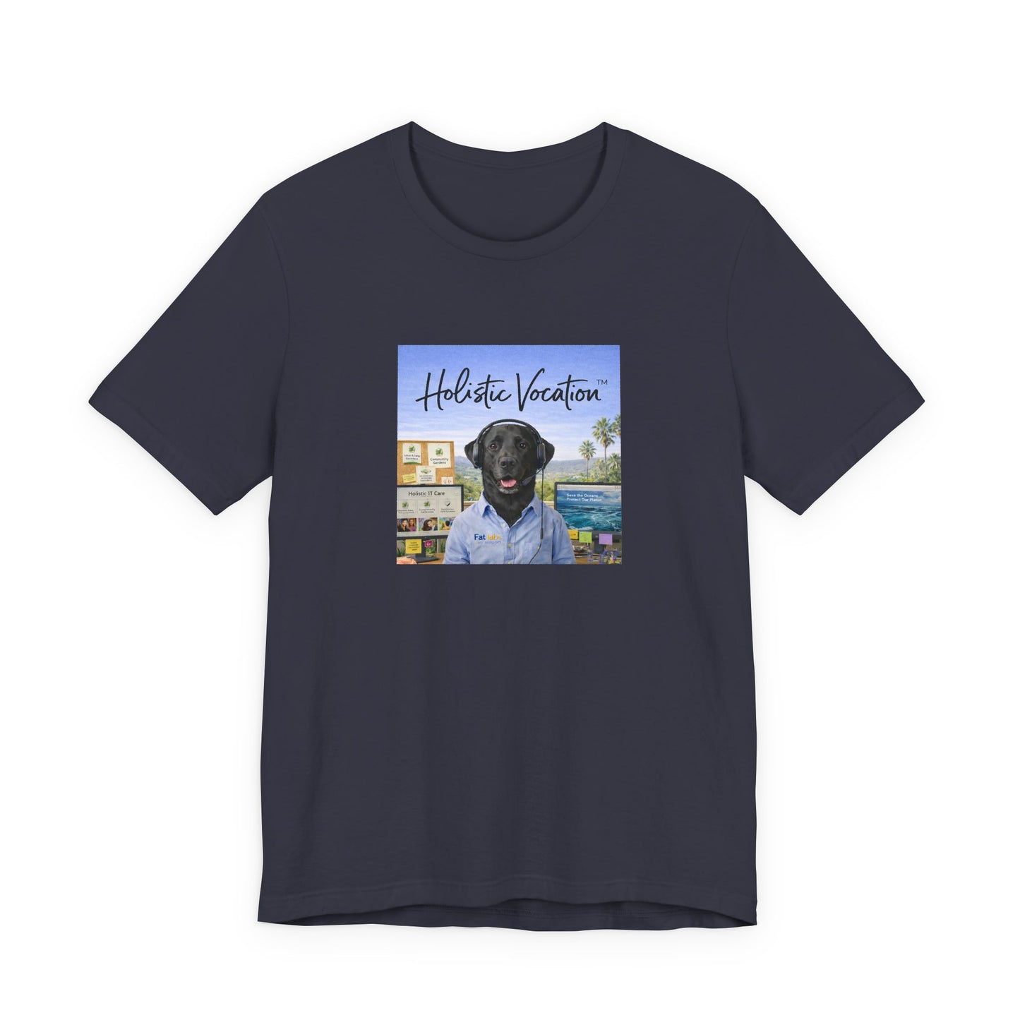 Holistic Vocation T-Shirt — Black Labrador Beach Portrait Tee