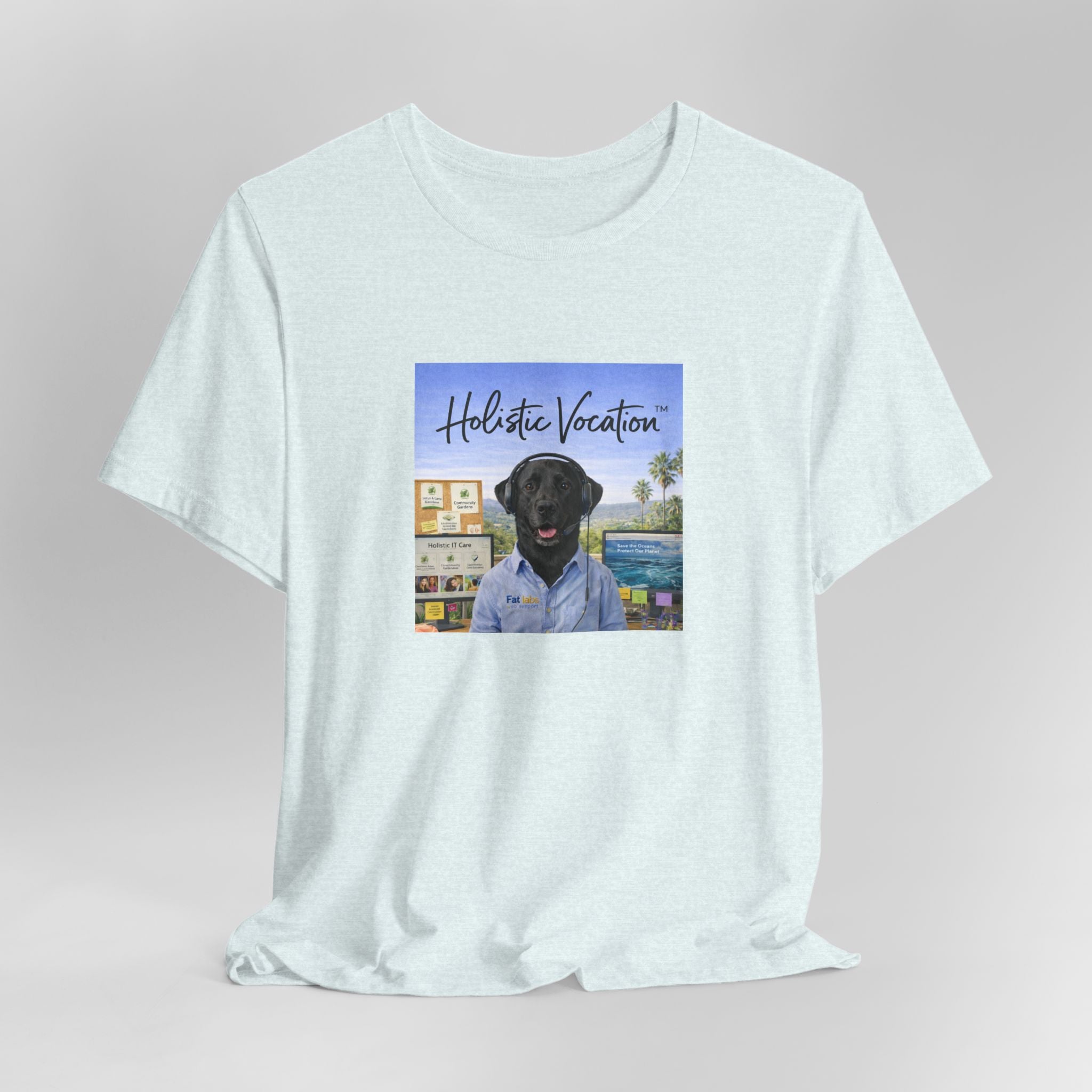 Holistic Vocation T-Shirt — Black Labrador Beach Portrait Tee