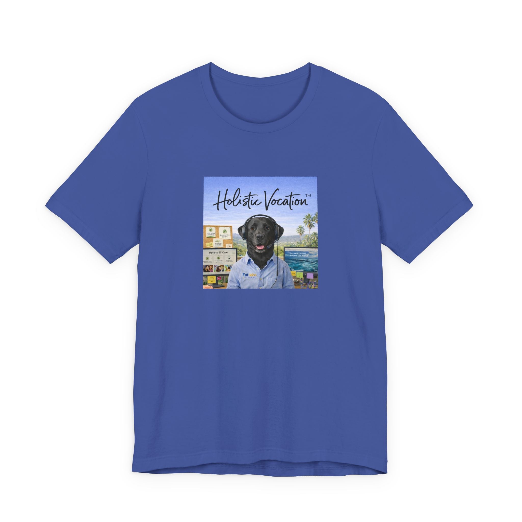 Holistic Vocation T-Shirt — Black Labrador Beach Portrait Tee