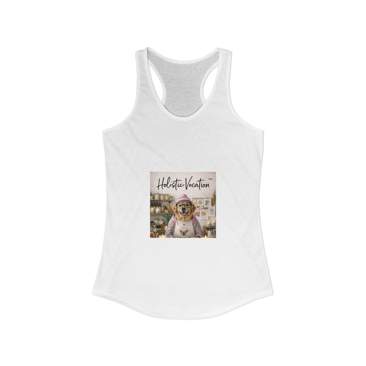 Honor your vocation Cute Puppy Baker Graphic Women's Ideal Racerback Tank