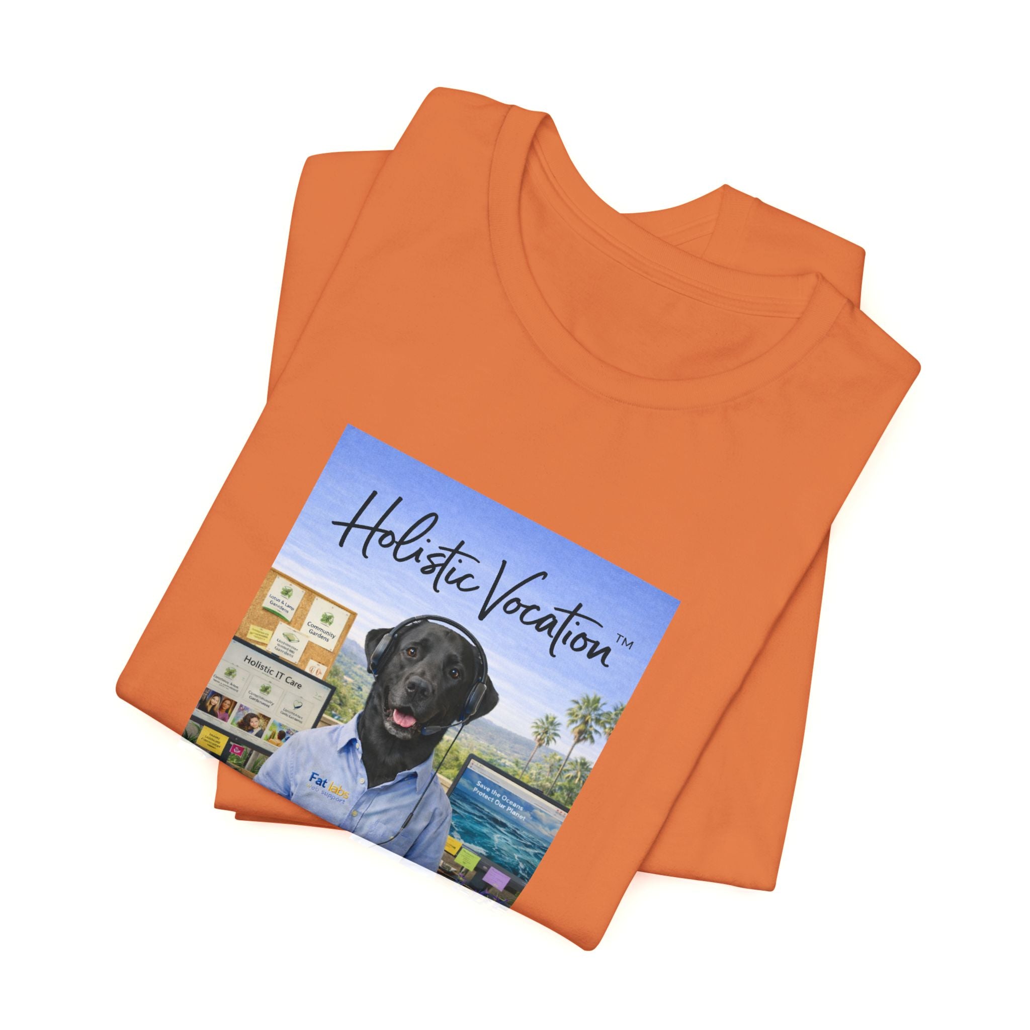 Holistic Vocation T-Shirt — Black Labrador Beach Portrait Tee
