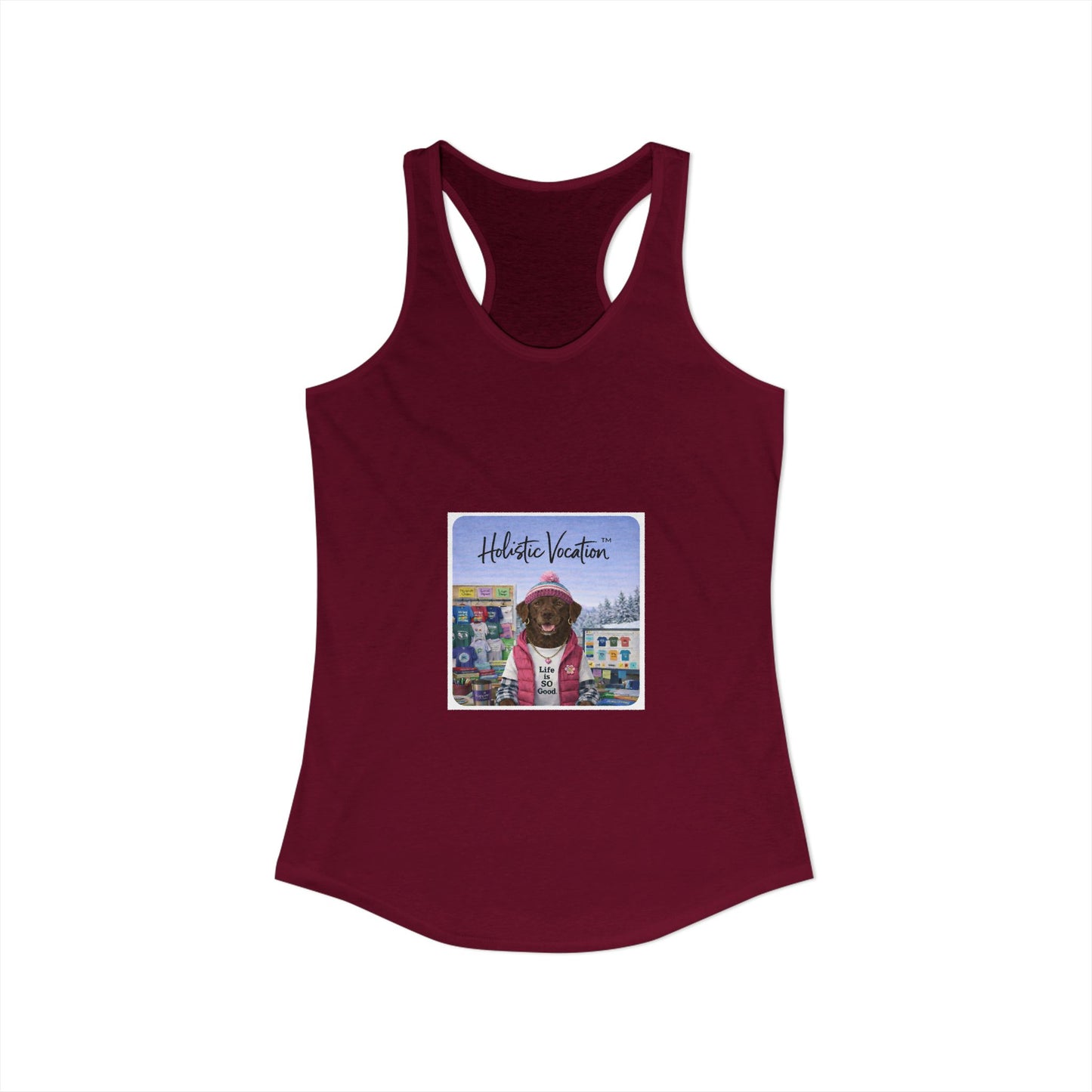 Honor your vocation Retro Dog Graphic Women's Ideal Racerback Tank