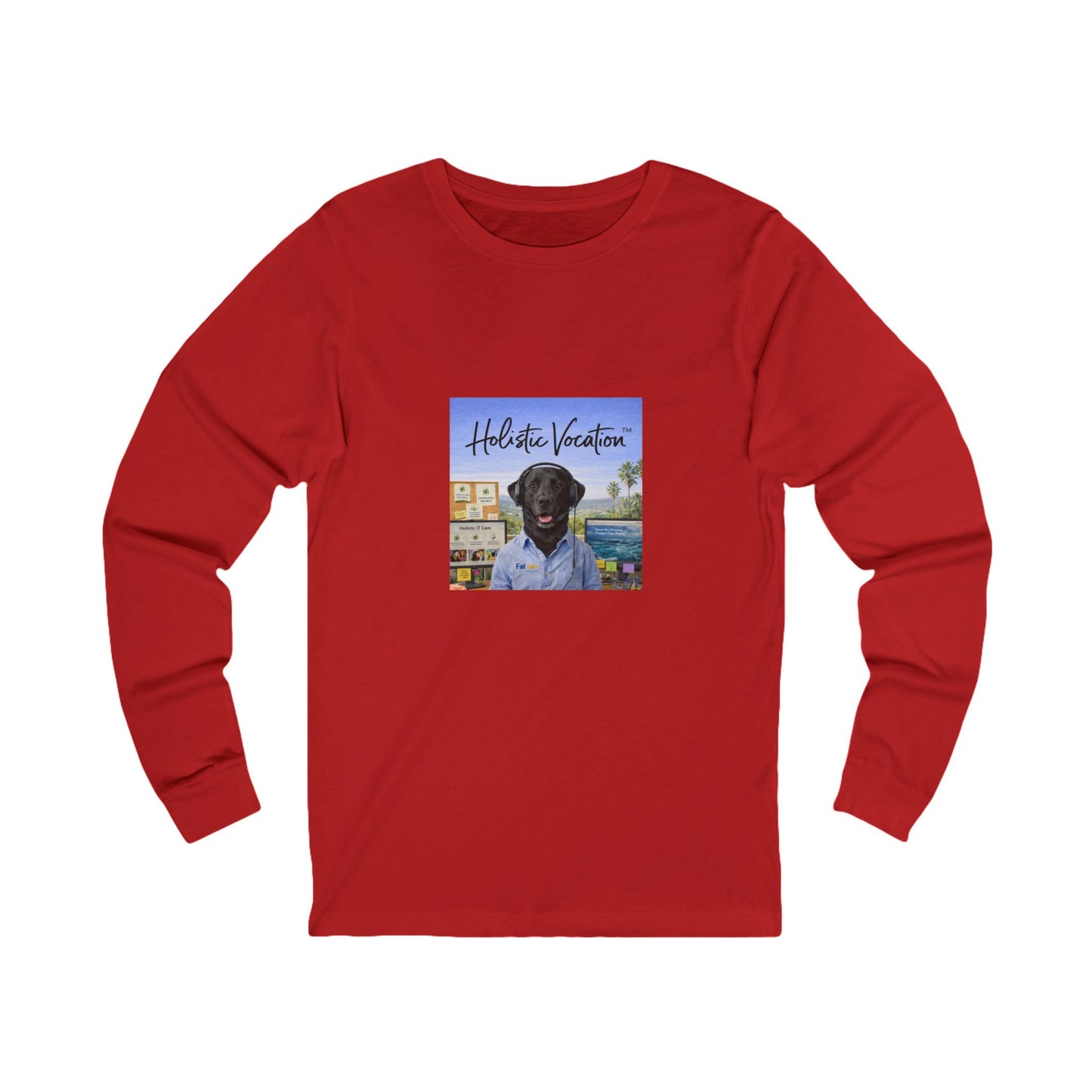 Honor your vocation Long Sleeve Tee — Scenic Dog Portrait Beach Shirt