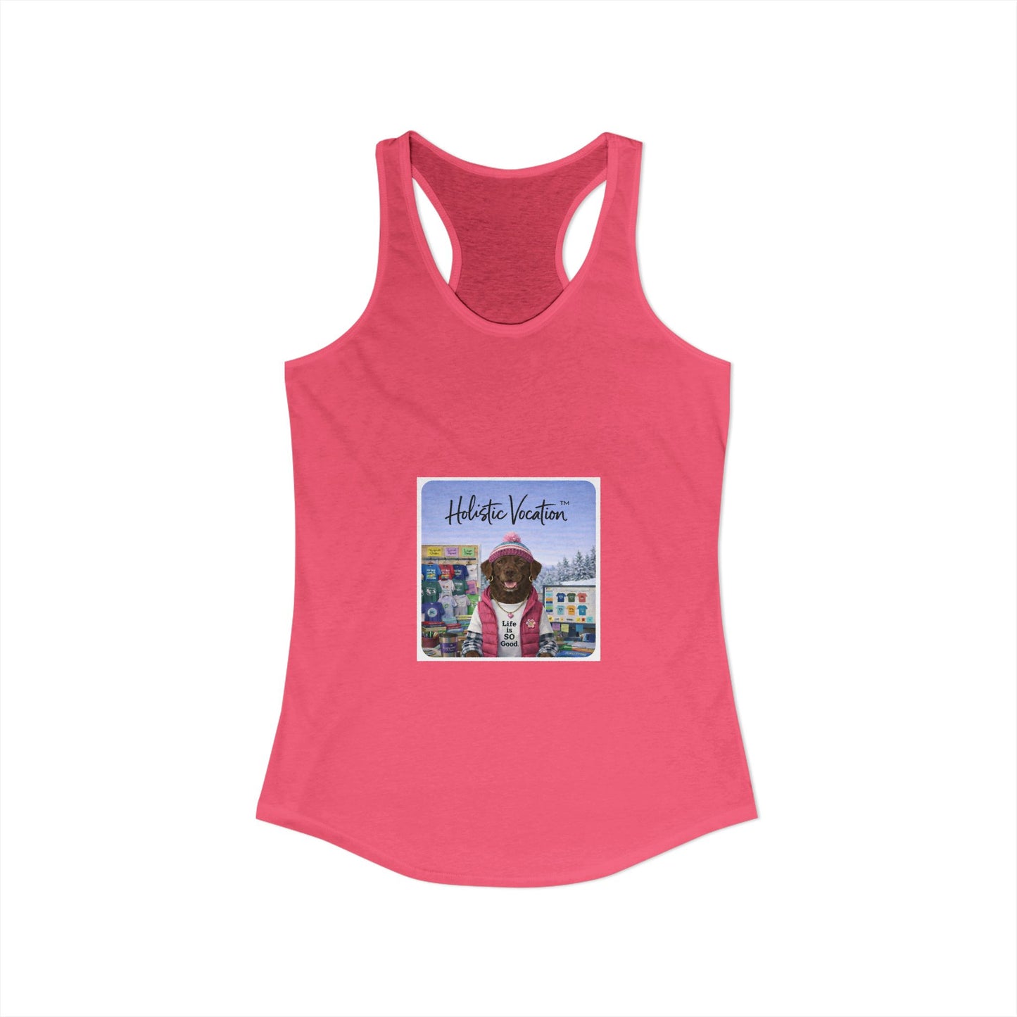 Honor your vocation Retro Dog Graphic Women's Ideal Racerback Tank