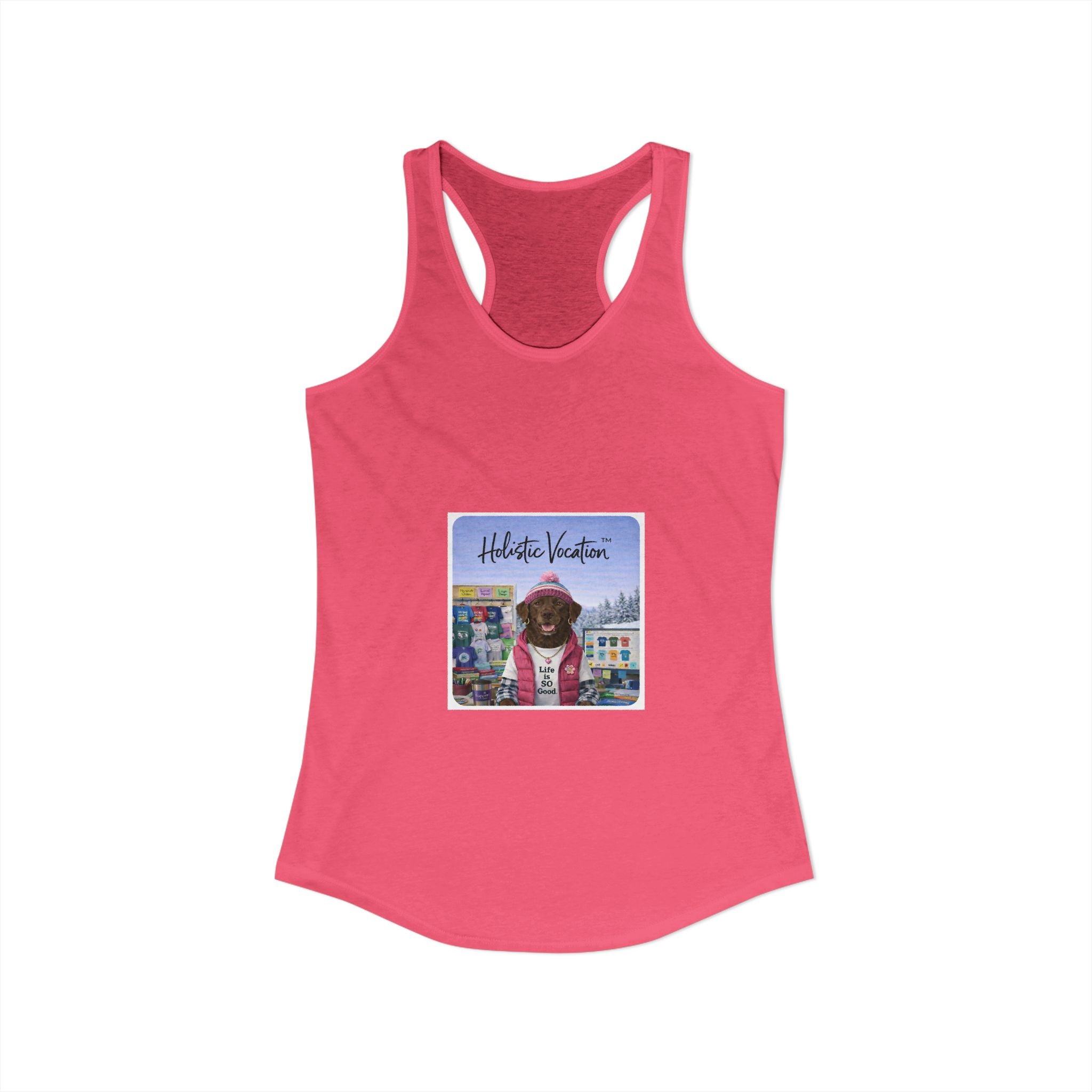 Honor your vocation Retro Dog Graphic Women's Ideal Racerback Tank