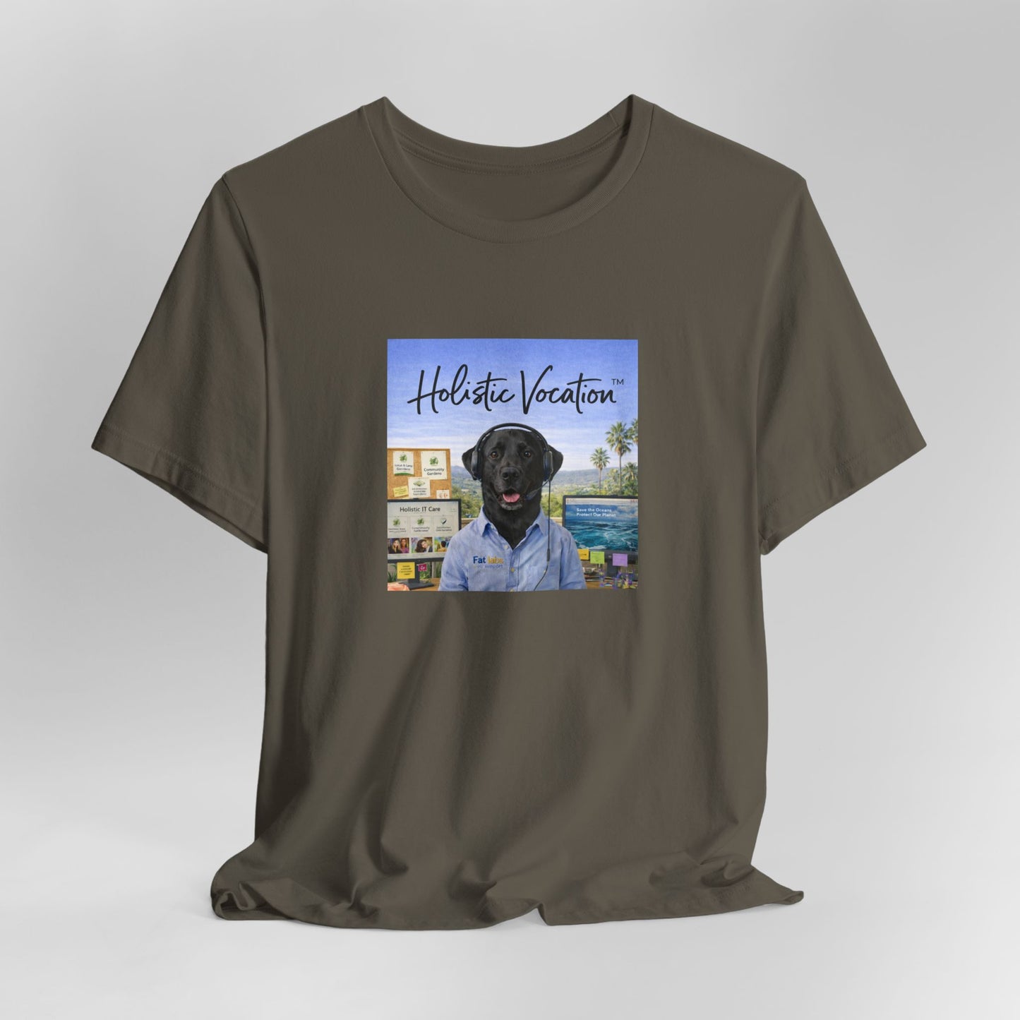 Holistic Vocation T-Shirt — Black Labrador Beach Portrait Tee
