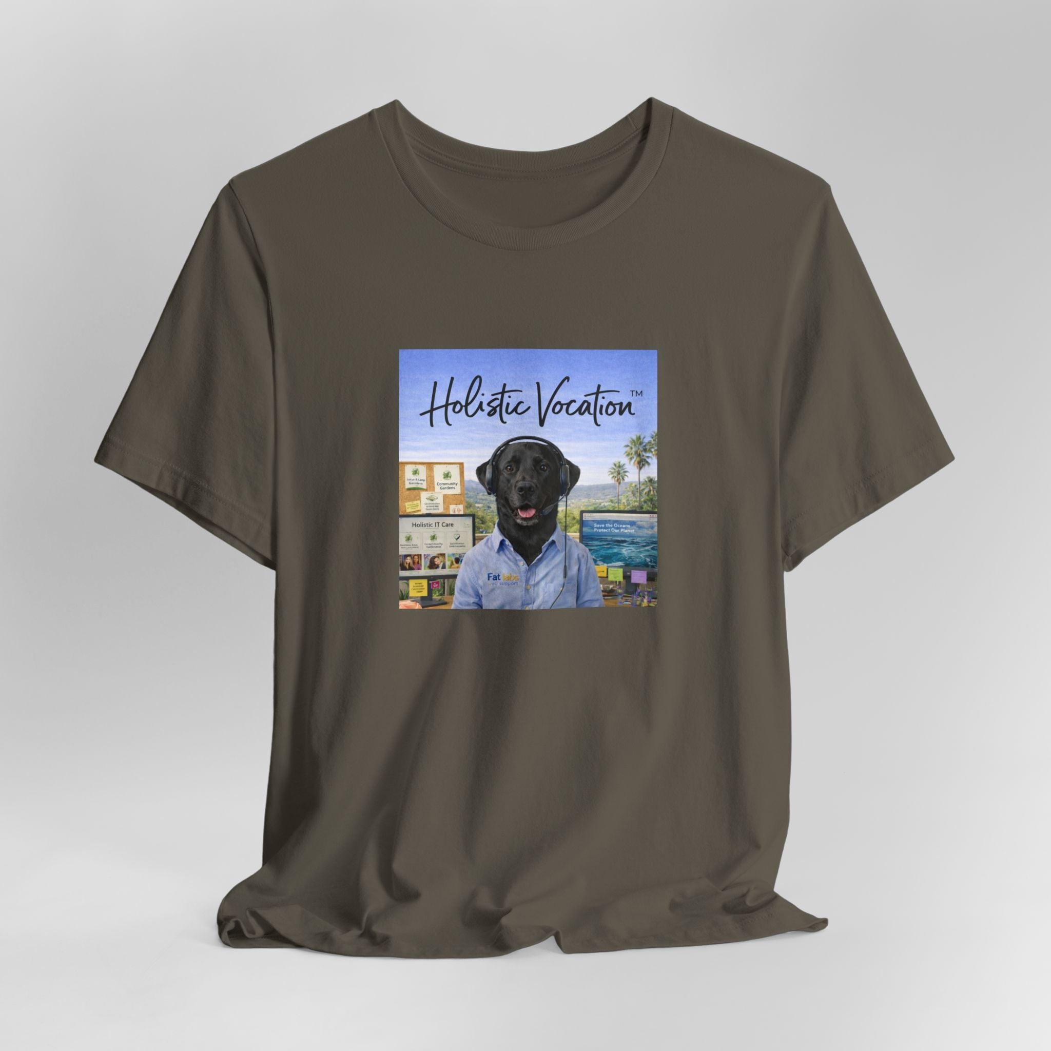 Holistic Vocation T-Shirt — Black Labrador Beach Portrait Tee