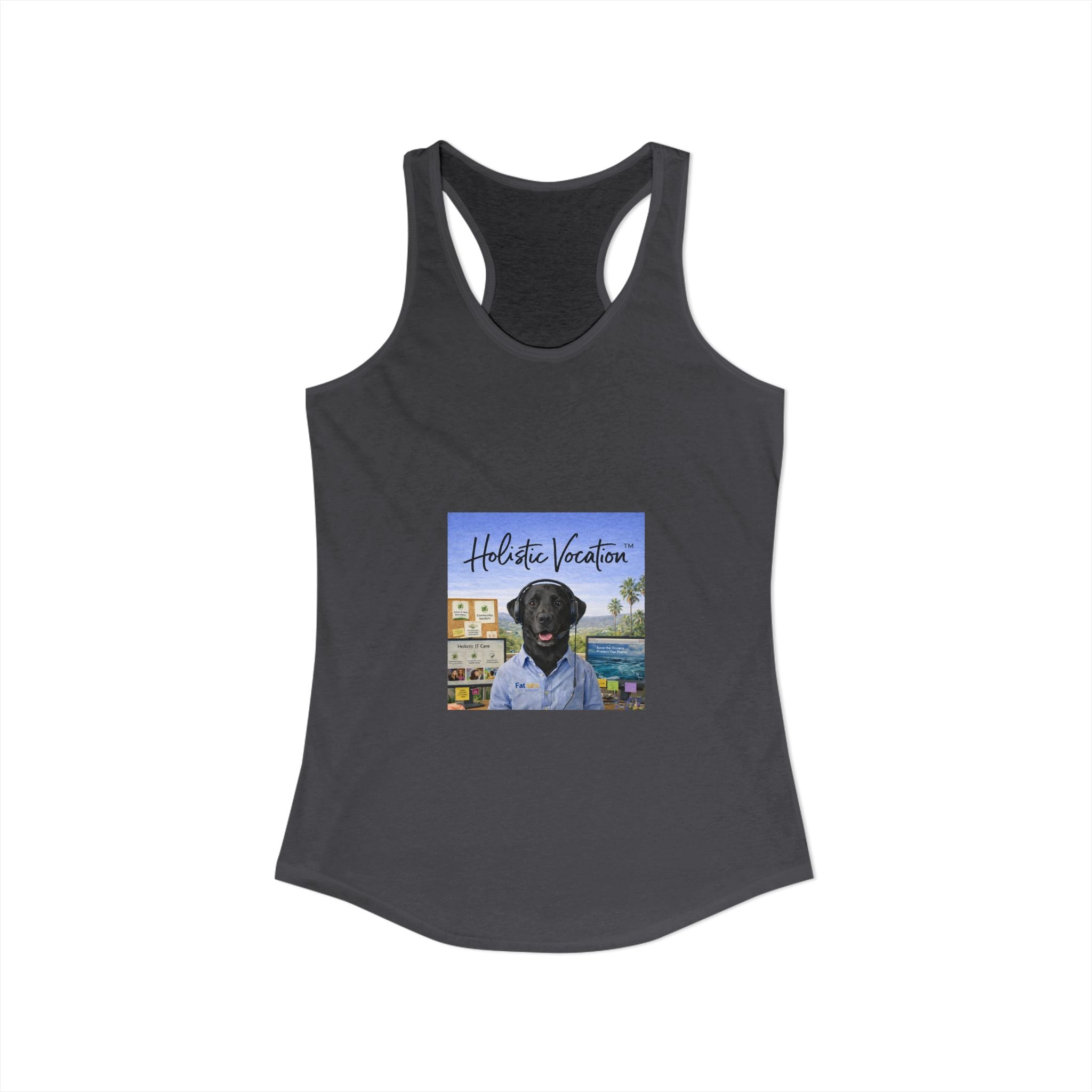 Honor your vocation Dog Portrait Graphic Women's Ideal Racerback Tank