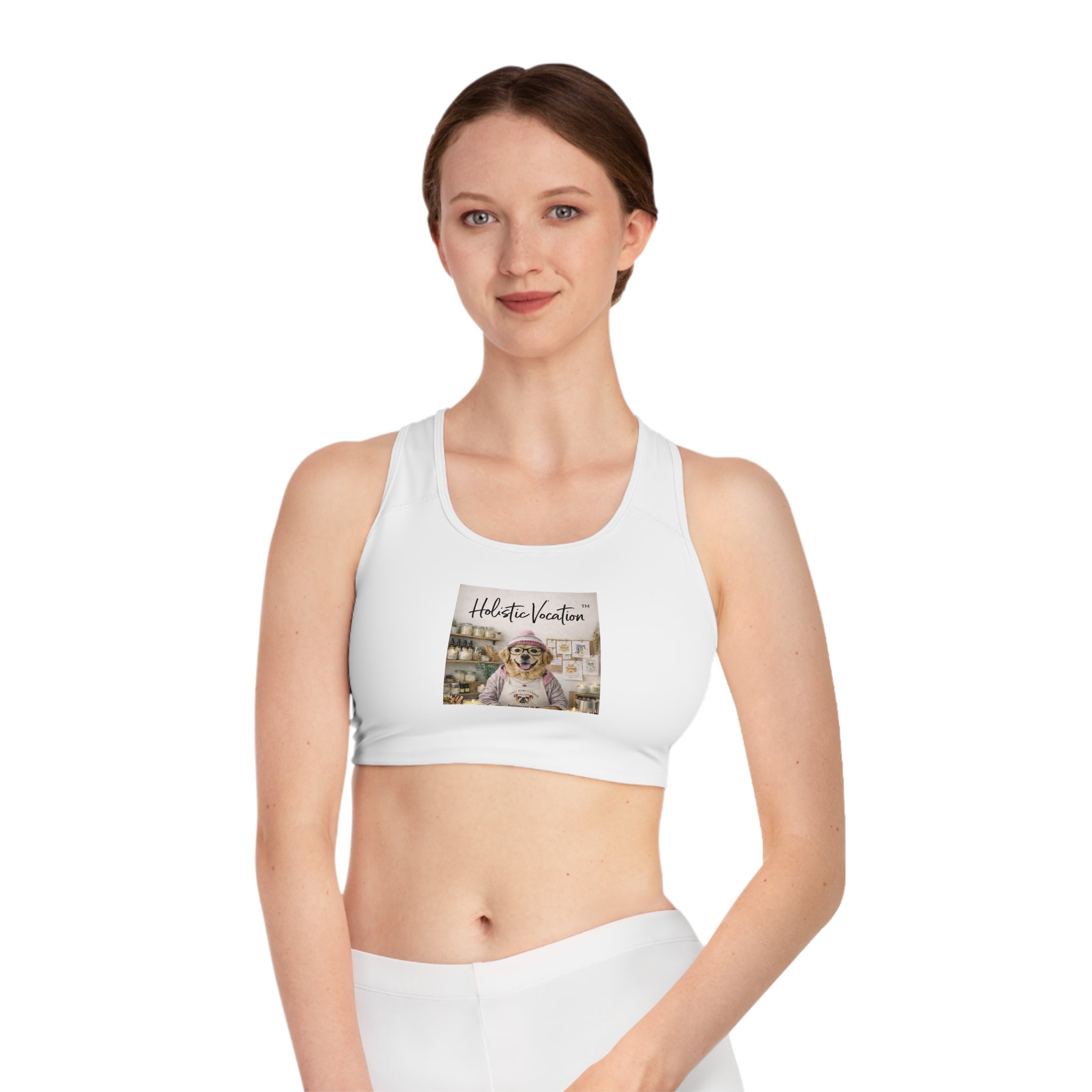 Honor your vocation Sports Bra Cute Sloth Spa Graphic Activewear