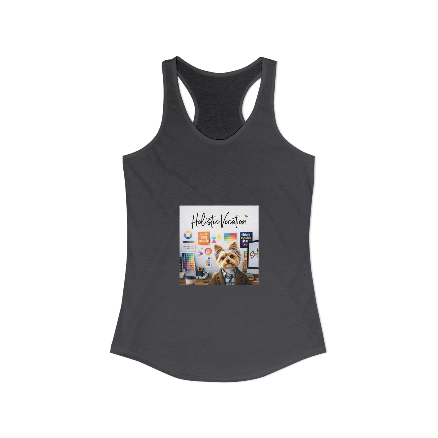 Honor your vocation Beach Dog Graphic Women's Ideal Racerback Tank