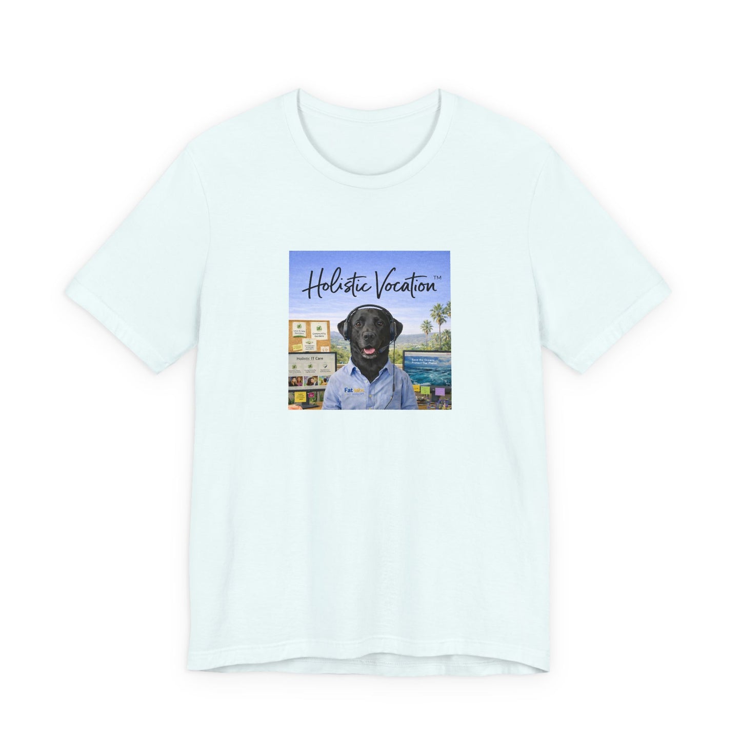 Holistic Vocation T-Shirt — Black Labrador Beach Portrait Tee