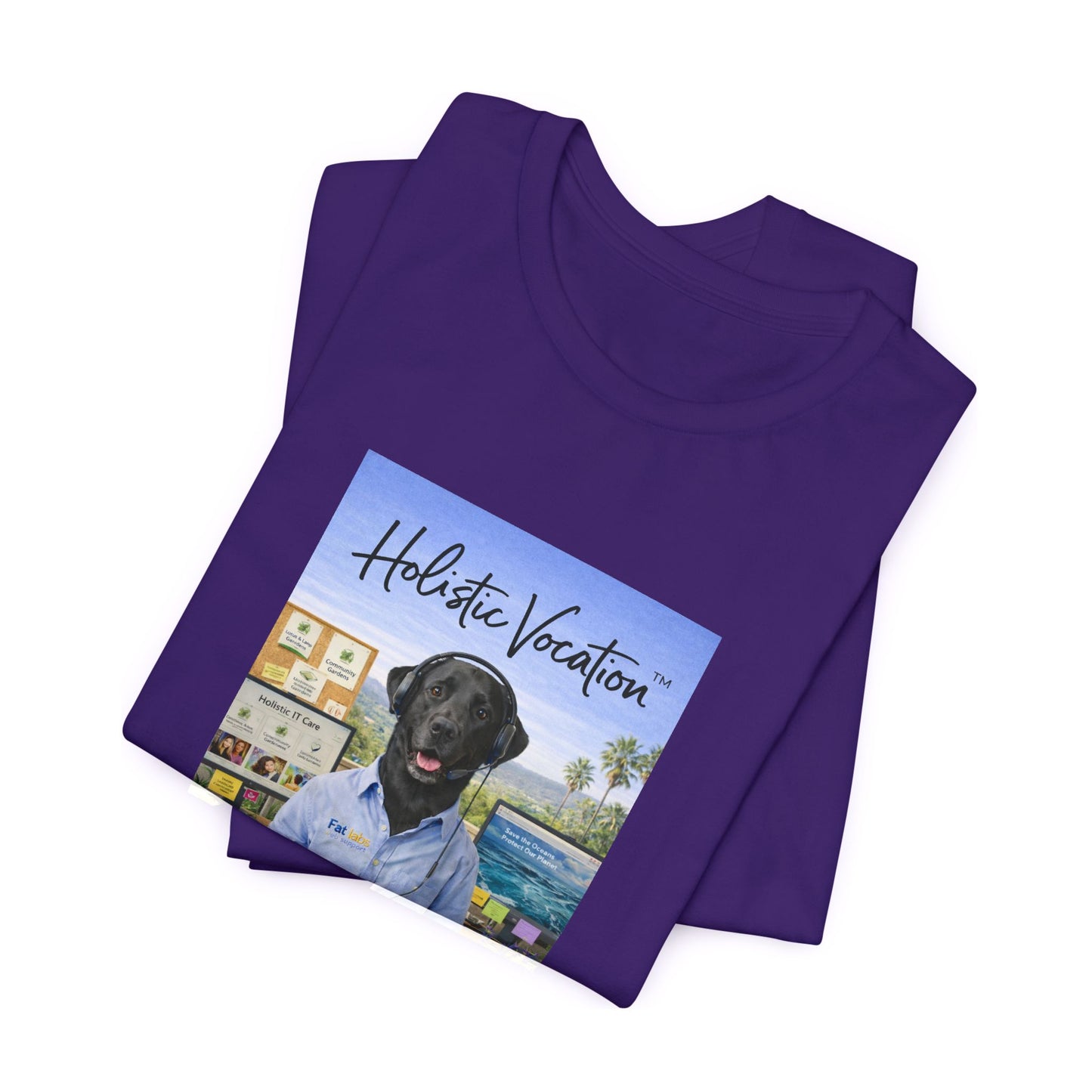 Holistic Vocation T-Shirt — Black Labrador Beach Portrait Tee